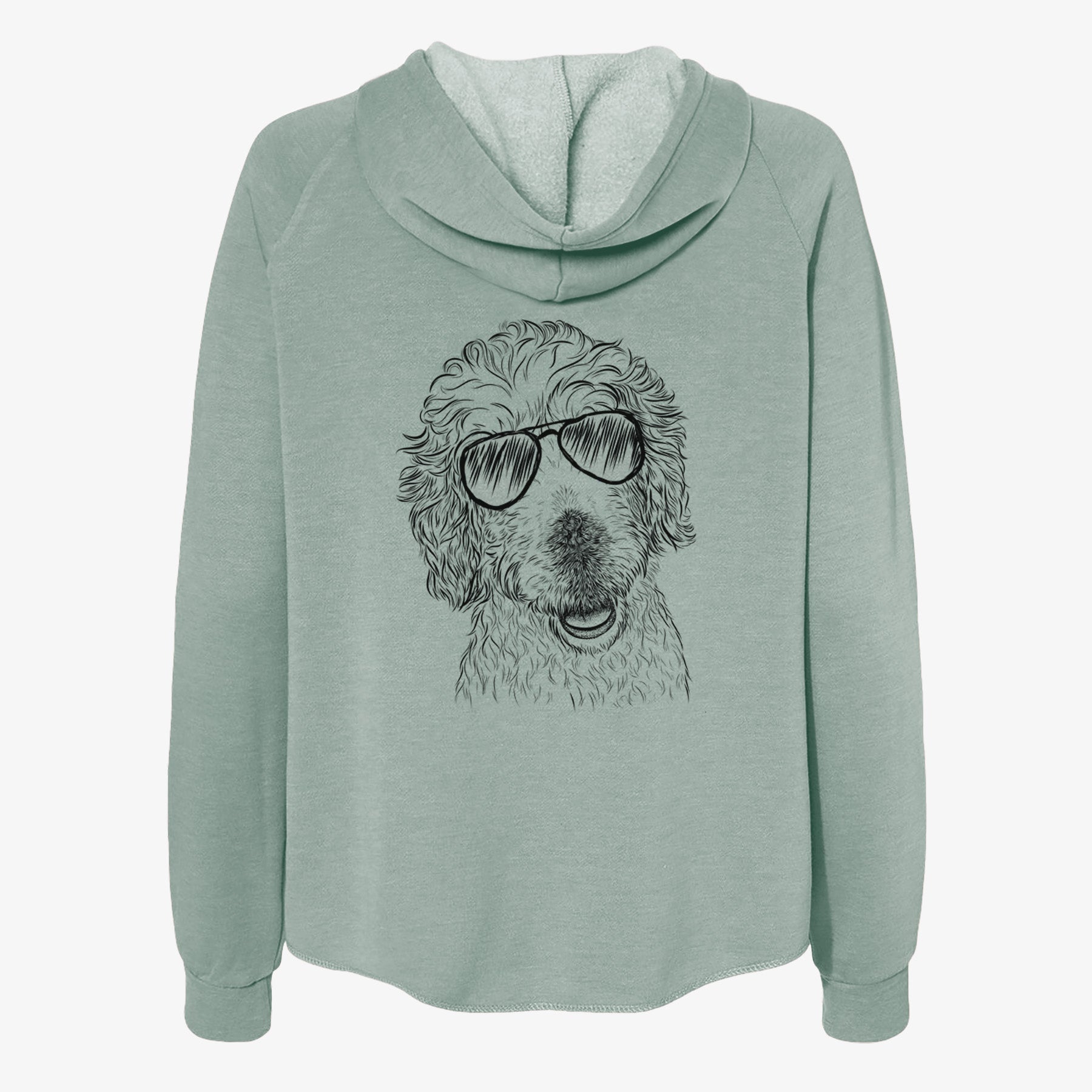 Preston the Labradoodle - Women's Cali Wave Zip-Up Sweatshirt