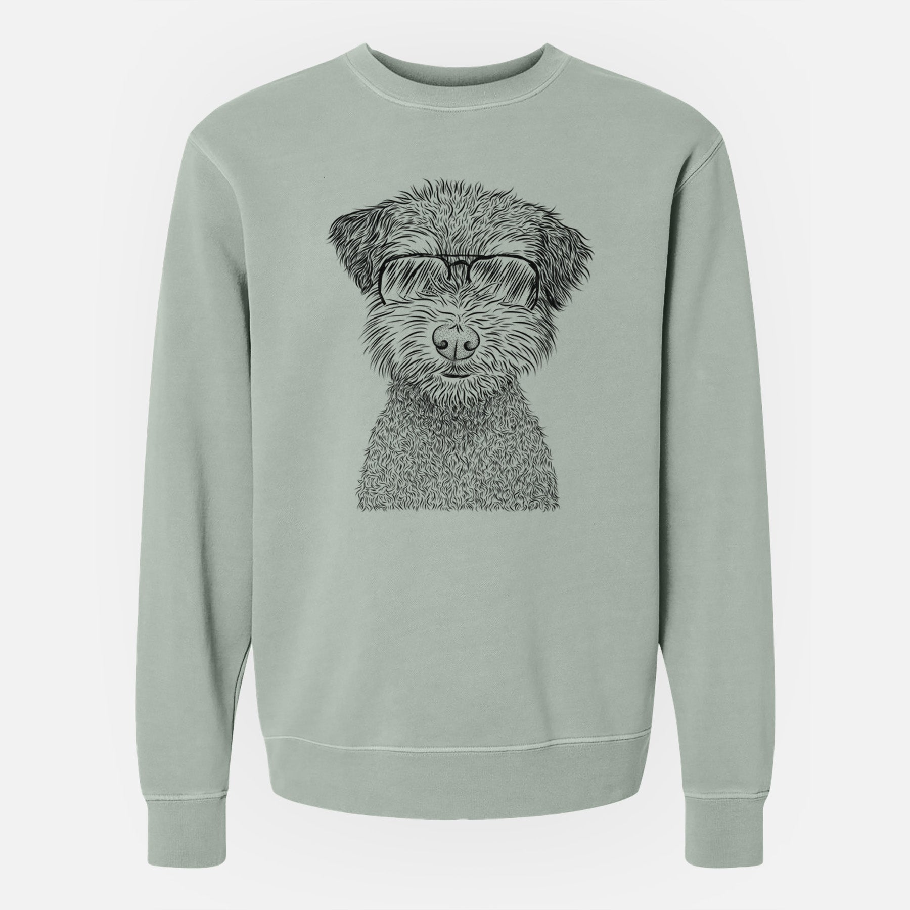 Aviator Pretzel the Schnoodle - Unisex Pigment Dyed Crew Sweatshirt