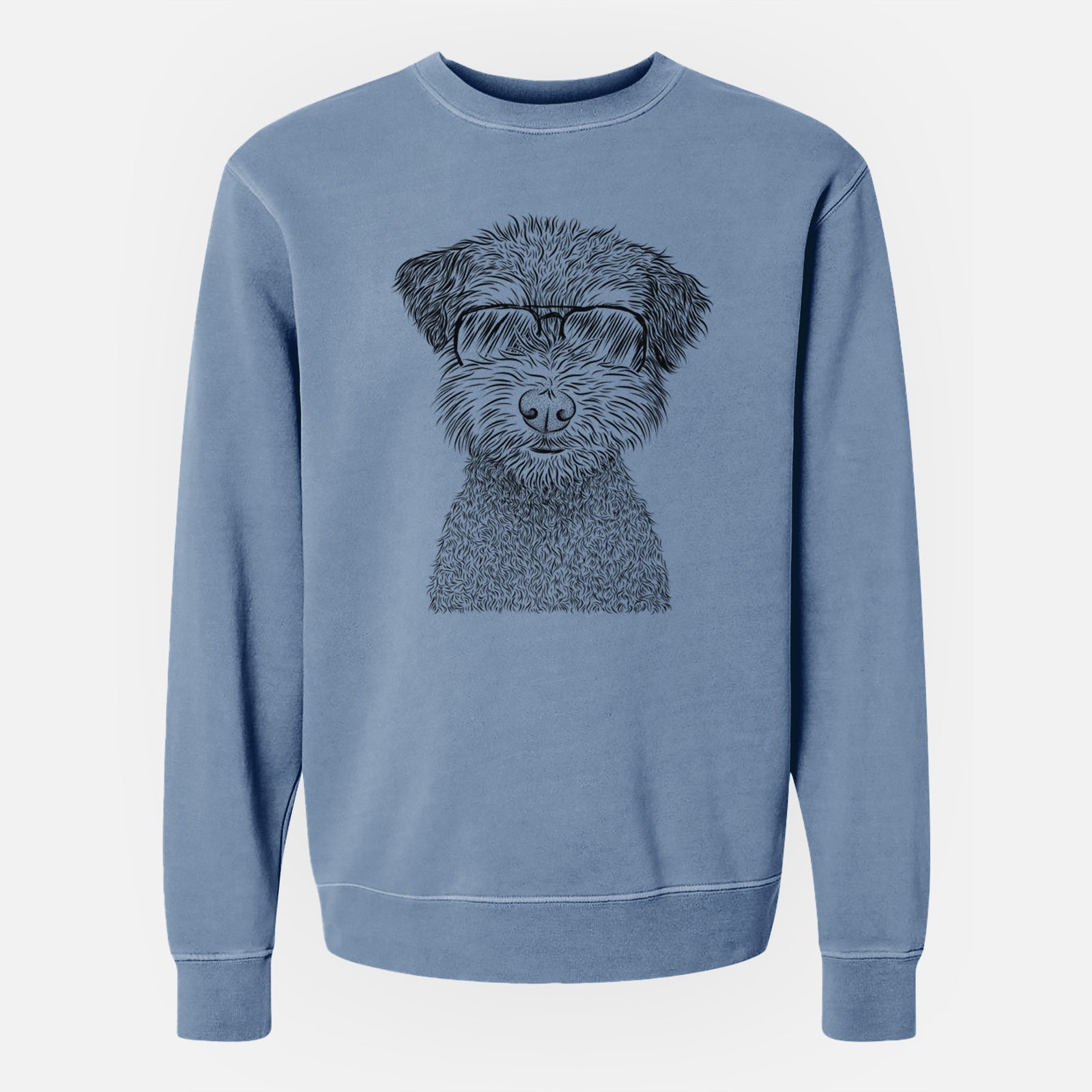 Aviator Pretzel the Schnoodle - Unisex Pigment Dyed Crew Sweatshirt
