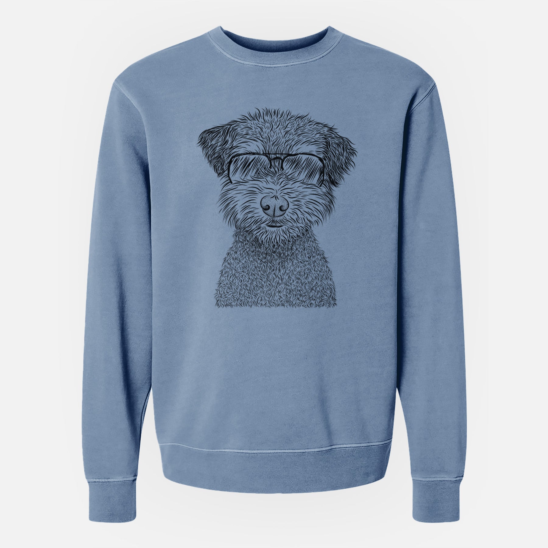 Aviator Pretzel the Schnoodle - Unisex Pigment Dyed Crew Sweatshirt