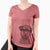 Aviator Pretzel the Schnoodle - Women's V-neck Shirt