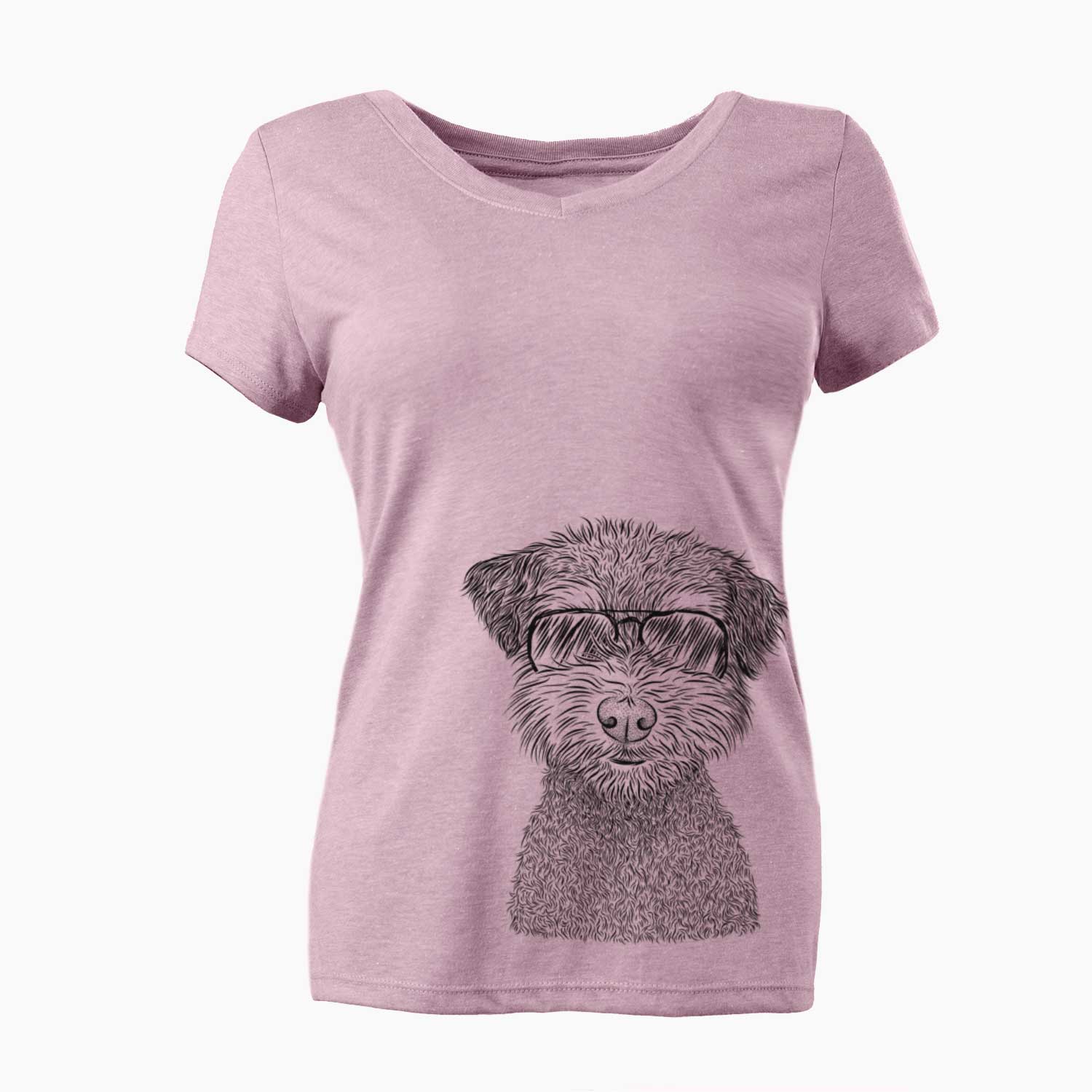 Aviator Pretzel the Schnoodle - Women's V-neck Shirt