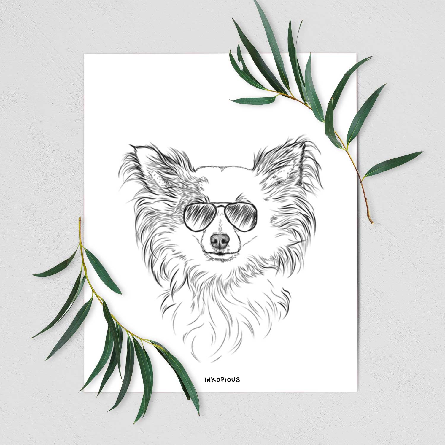 Princess Ava Bisou the Long Haired Chihuahua Art Print