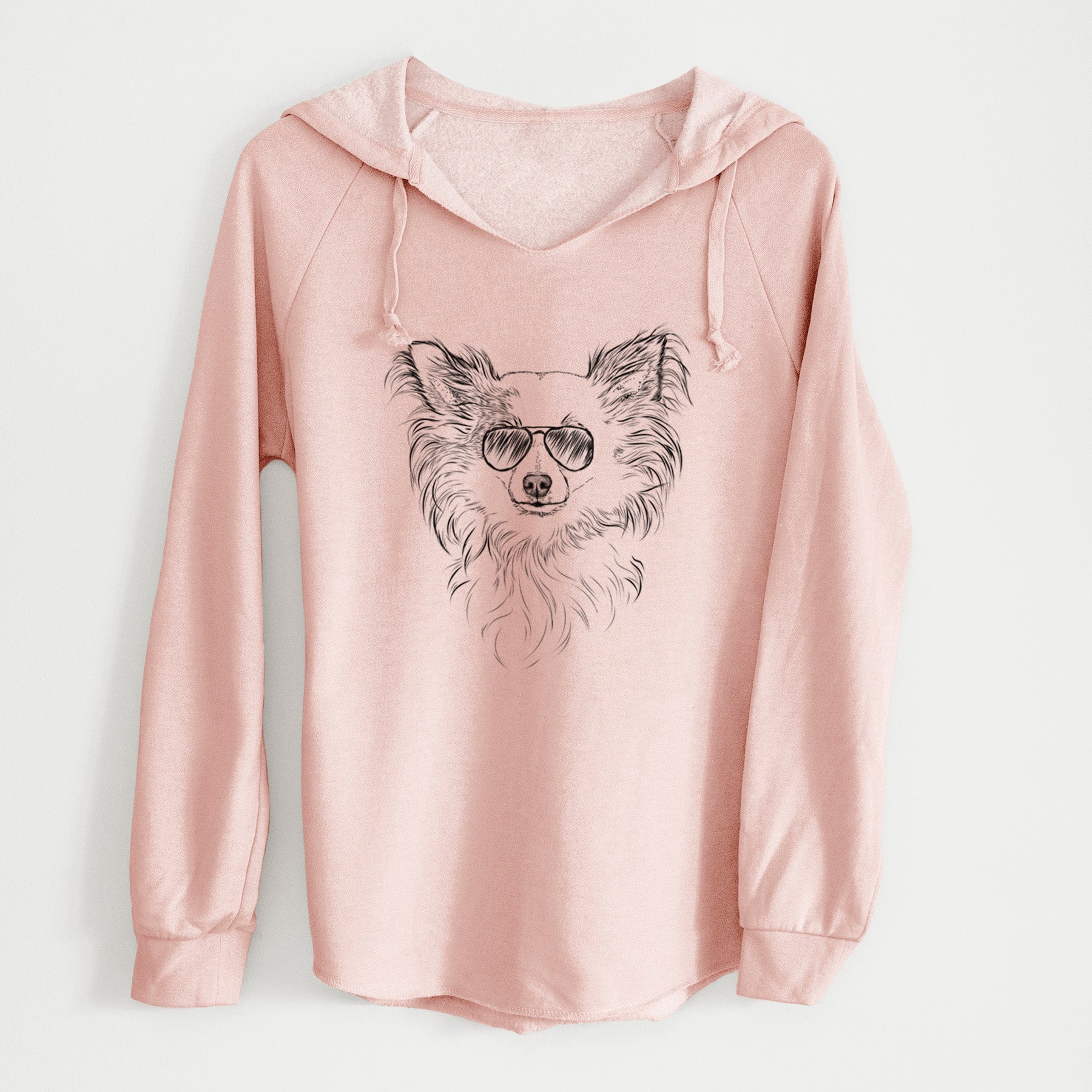 Aviator Princess Ava the Long Haired Chihuahua - Cali Wave Hooded Sweatshirt