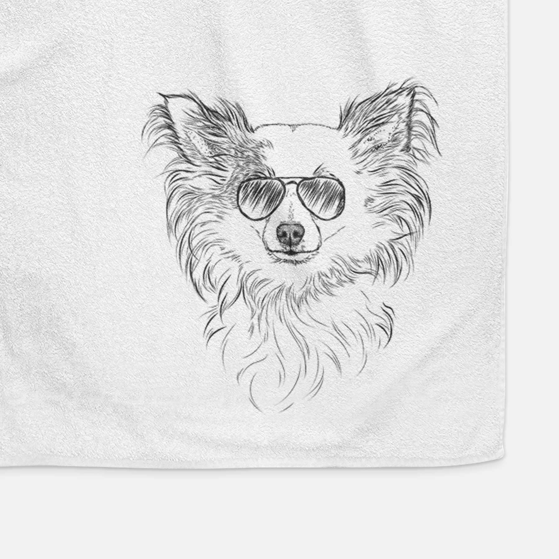 Princess Ava the Long Haired Chihuahua Decorative Hand Towel