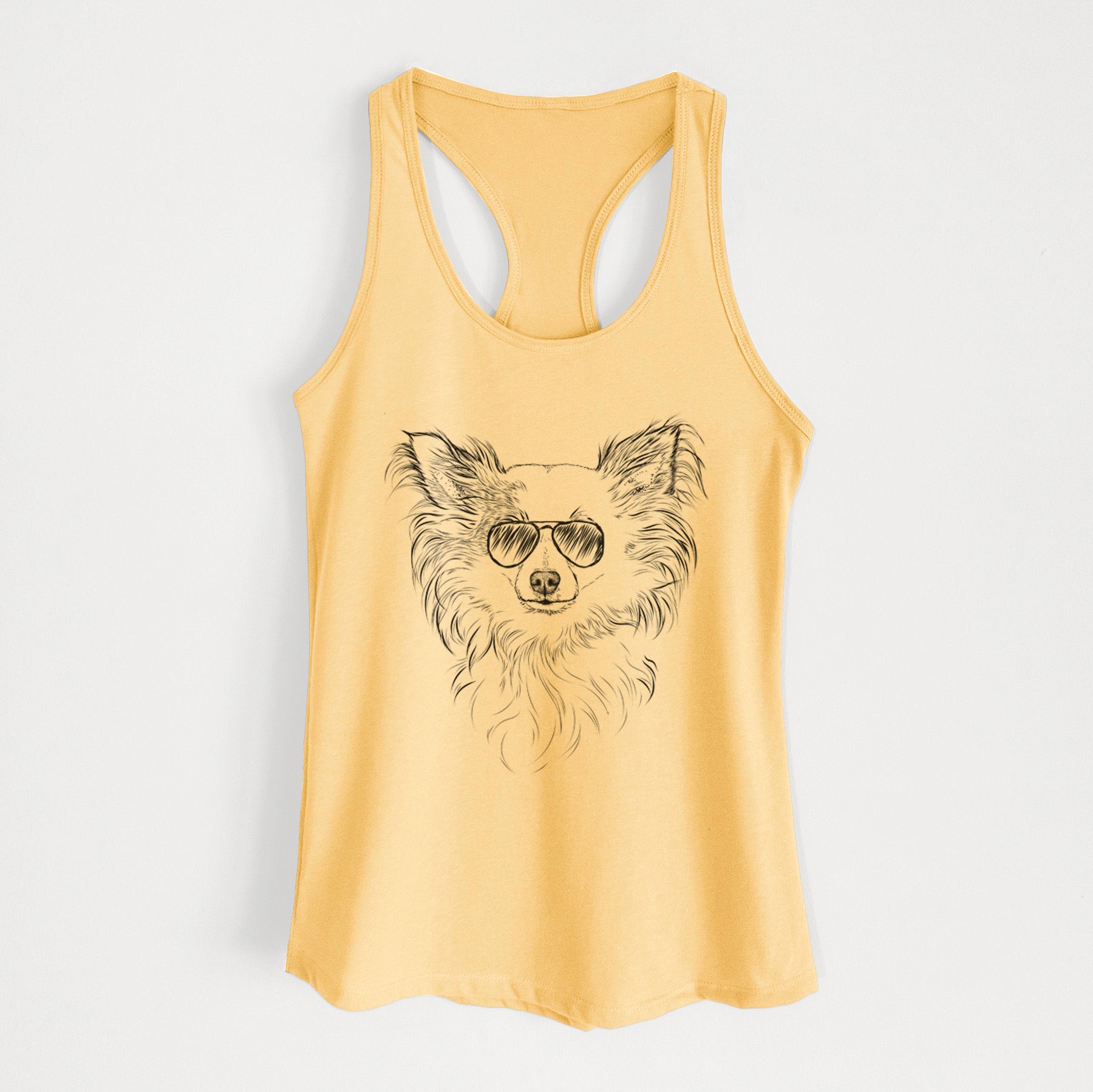 Princess Ava the Long Haired Chihuahua - Women's Racerback Tanktop