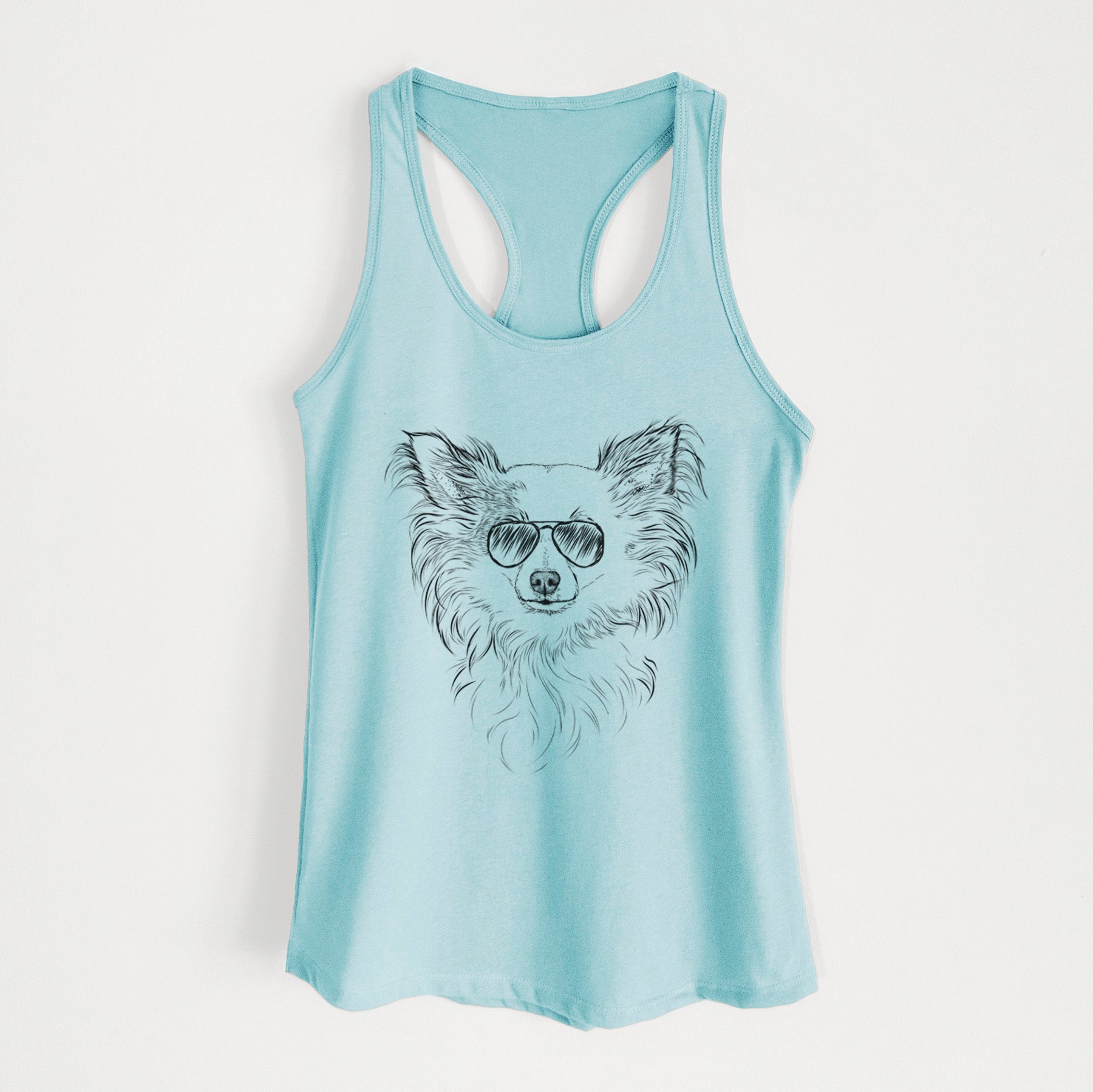 Princess Ava the Long Haired Chihuahua - Women's Racerback Tanktop