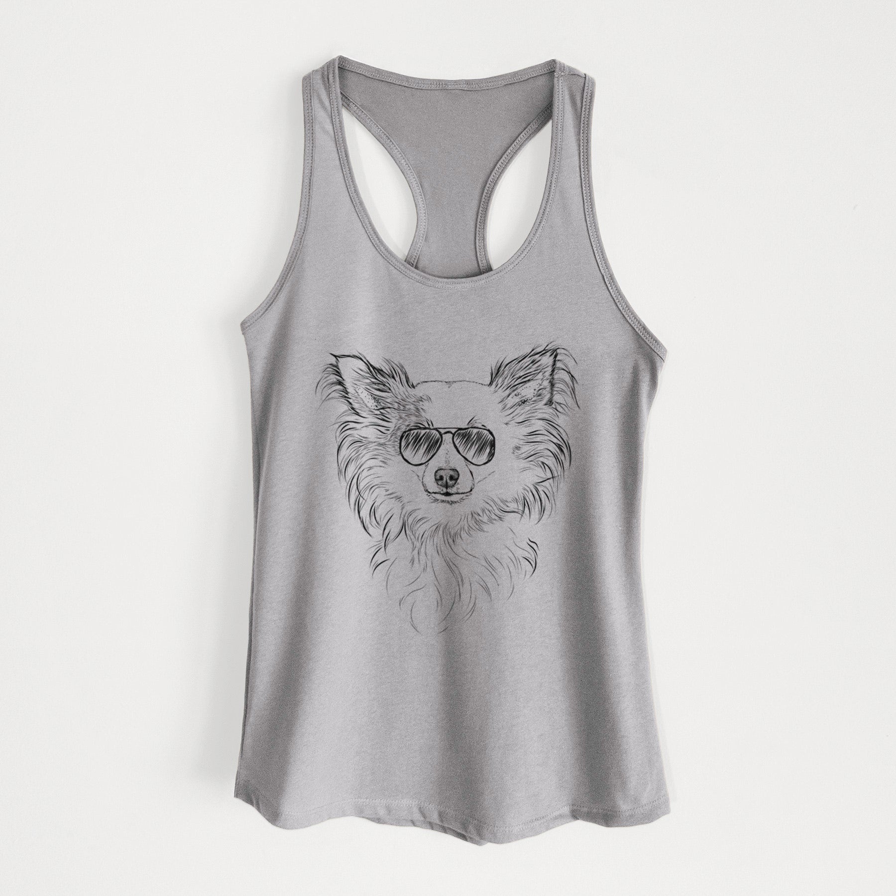 Princess Ava the Long Haired Chihuahua - Women's Racerback Tanktop