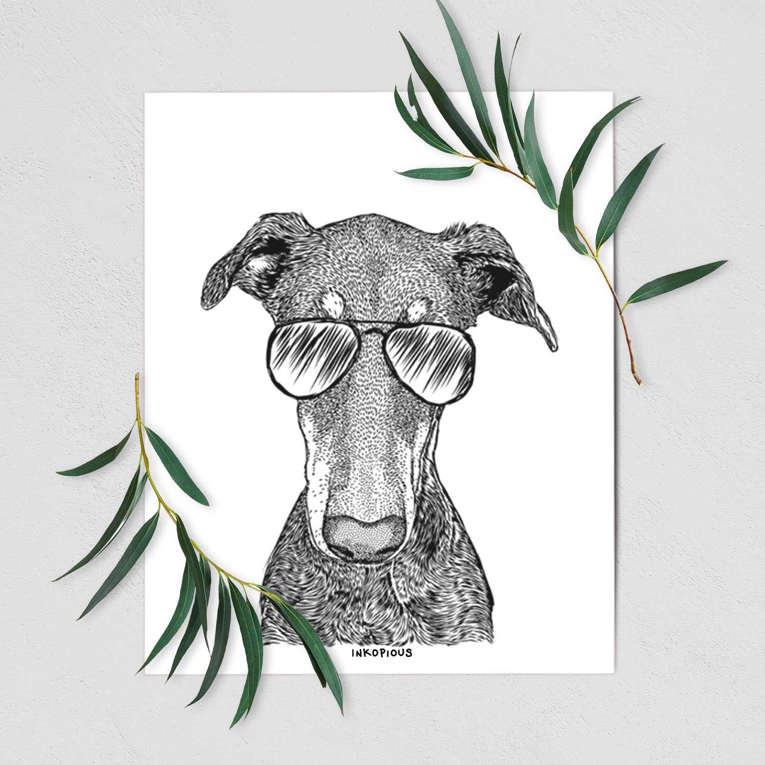 Princess Fiona the Doberman Pinscher Art Print