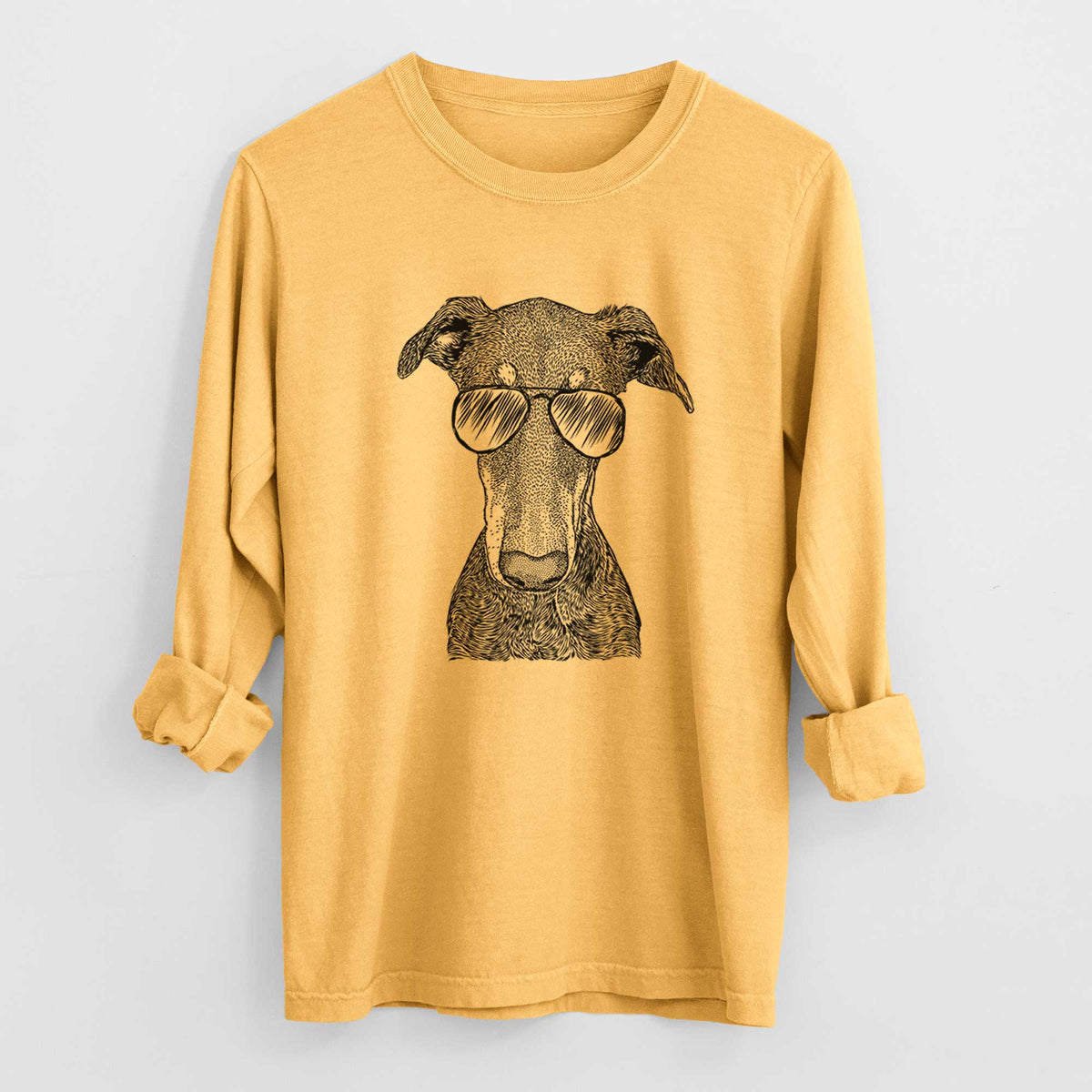 Aviators Princess Fiona the Doberman Pinscher - Heavyweight 100% Cotton Long Sleeve