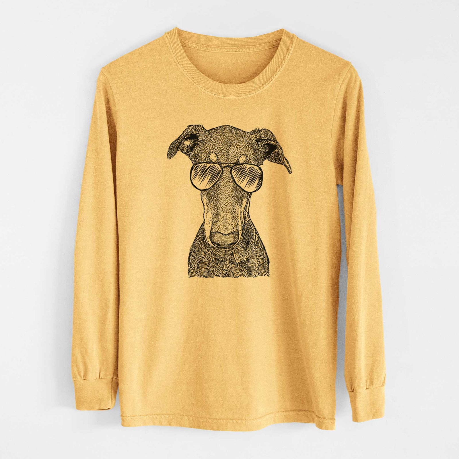 Aviators Princess Fiona the Doberman Pinscher - Heavyweight 100% Cotton Long Sleeve