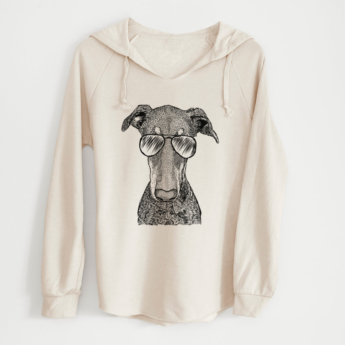 Aviator Princess Fiona the Doberman Pinscher - Cali Wave Hooded Sweatshirt