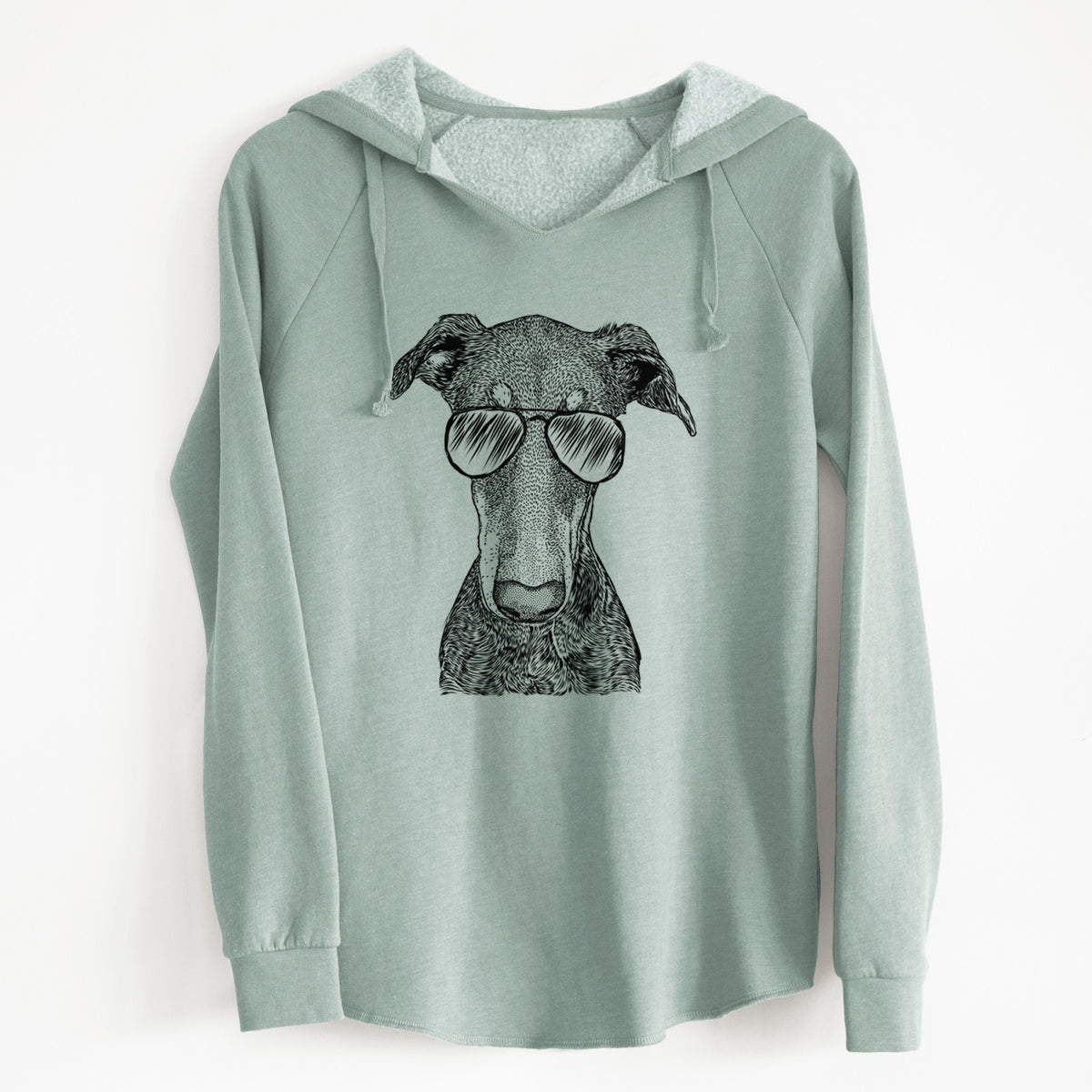 Aviator Princess Fiona the Doberman Pinscher - Cali Wave Hooded Sweatshirt