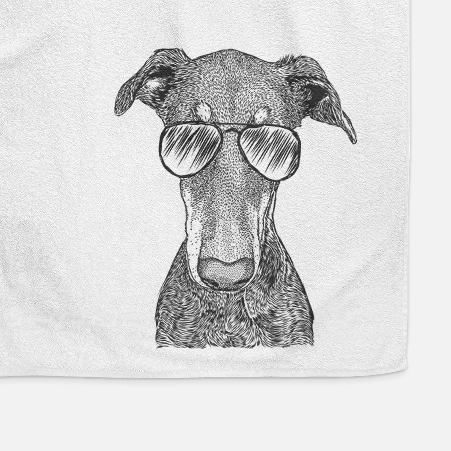 Princess Fiona the Doberman Pinscher Decorative Hand Towel