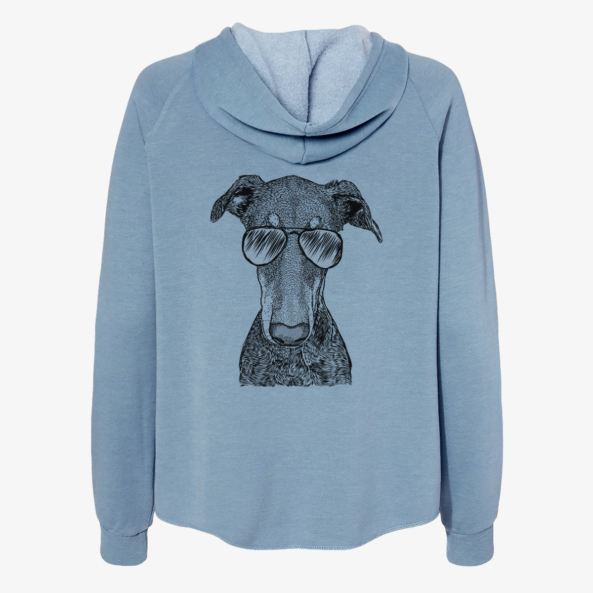 Princess Fiona the Doberman Pinscher - Women's Cali Wave Zip-Up Sweatshirt