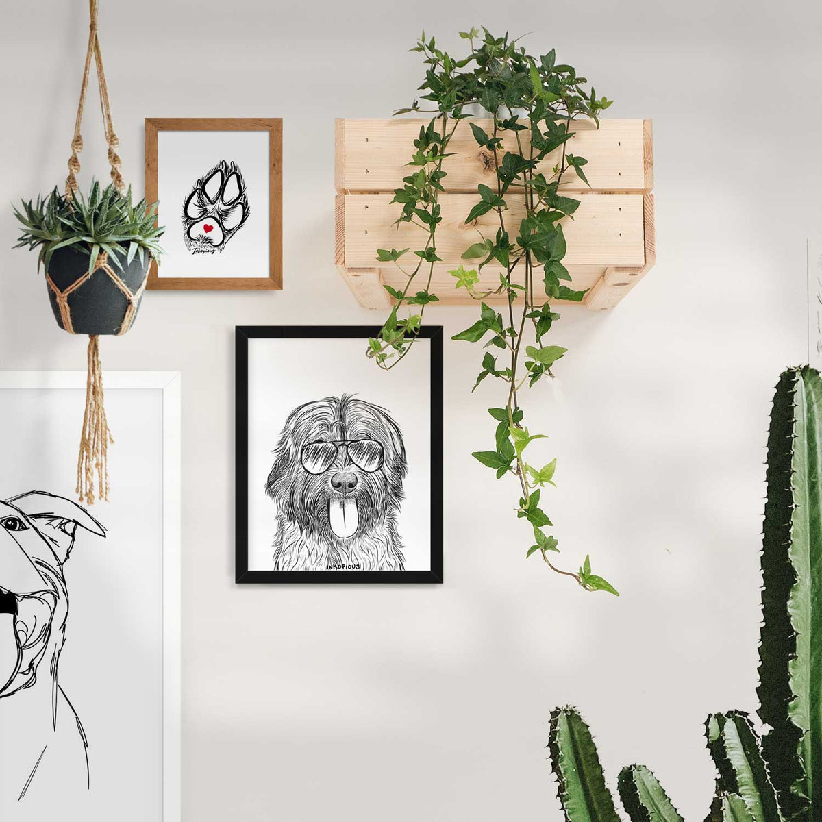 Puig the Catalan Sheepdog Art Print