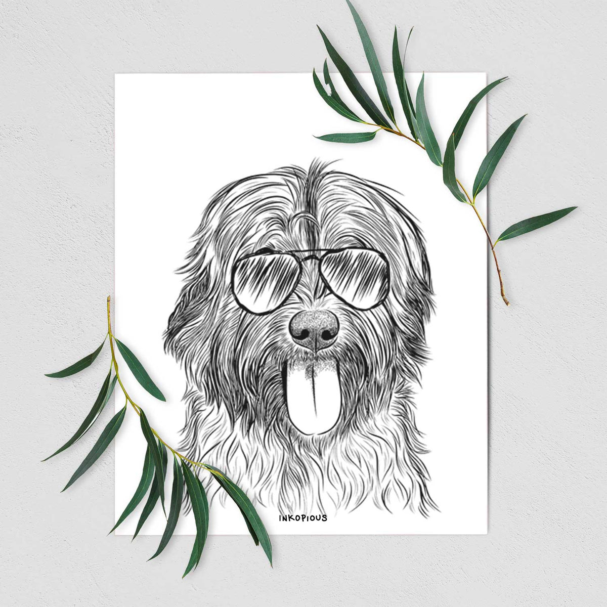 Puig the Catalan Sheepdog Art Print