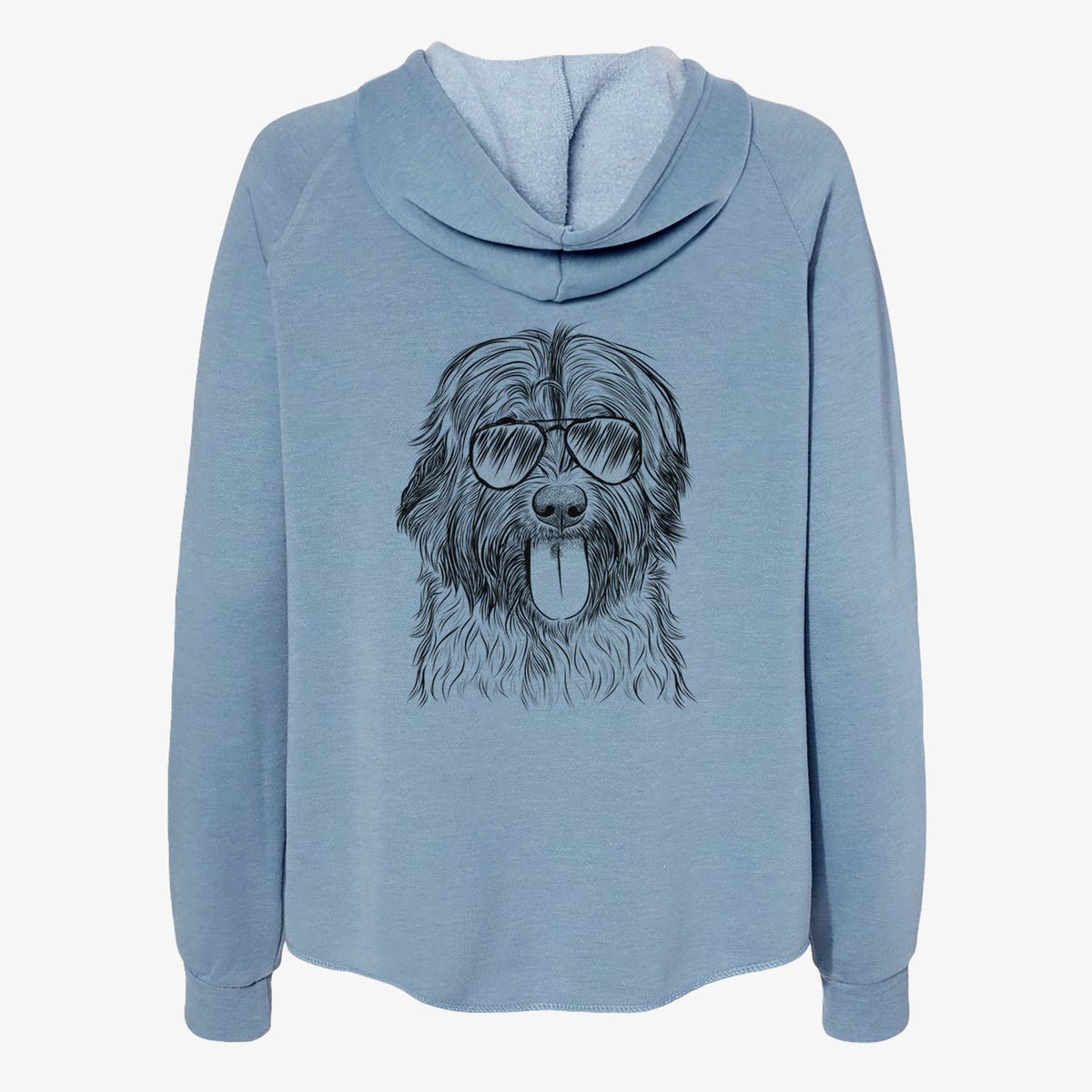 Puig the Catalan Sheepdog - Women's Cali Wave Zip-Up Sweatshirt
