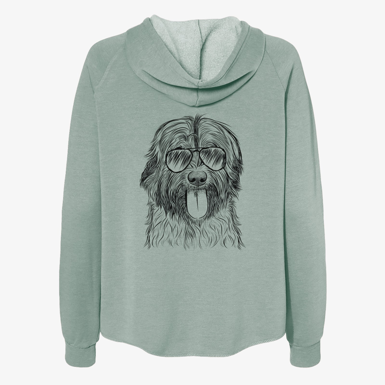 Puig the Catalan Sheepdog - Women's Cali Wave Zip-Up Sweatshirt