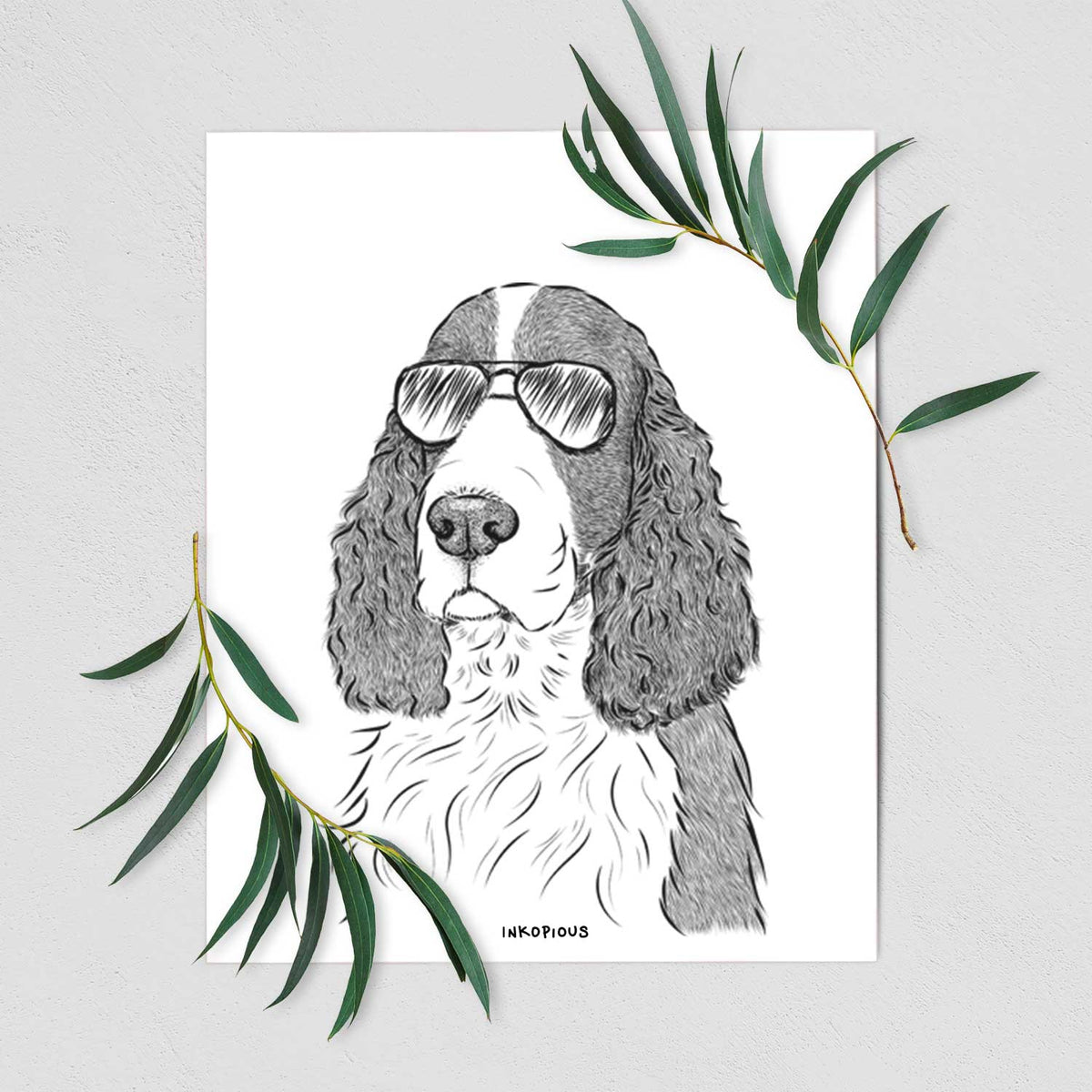 Quincy the English Springer Spaniel Art Print