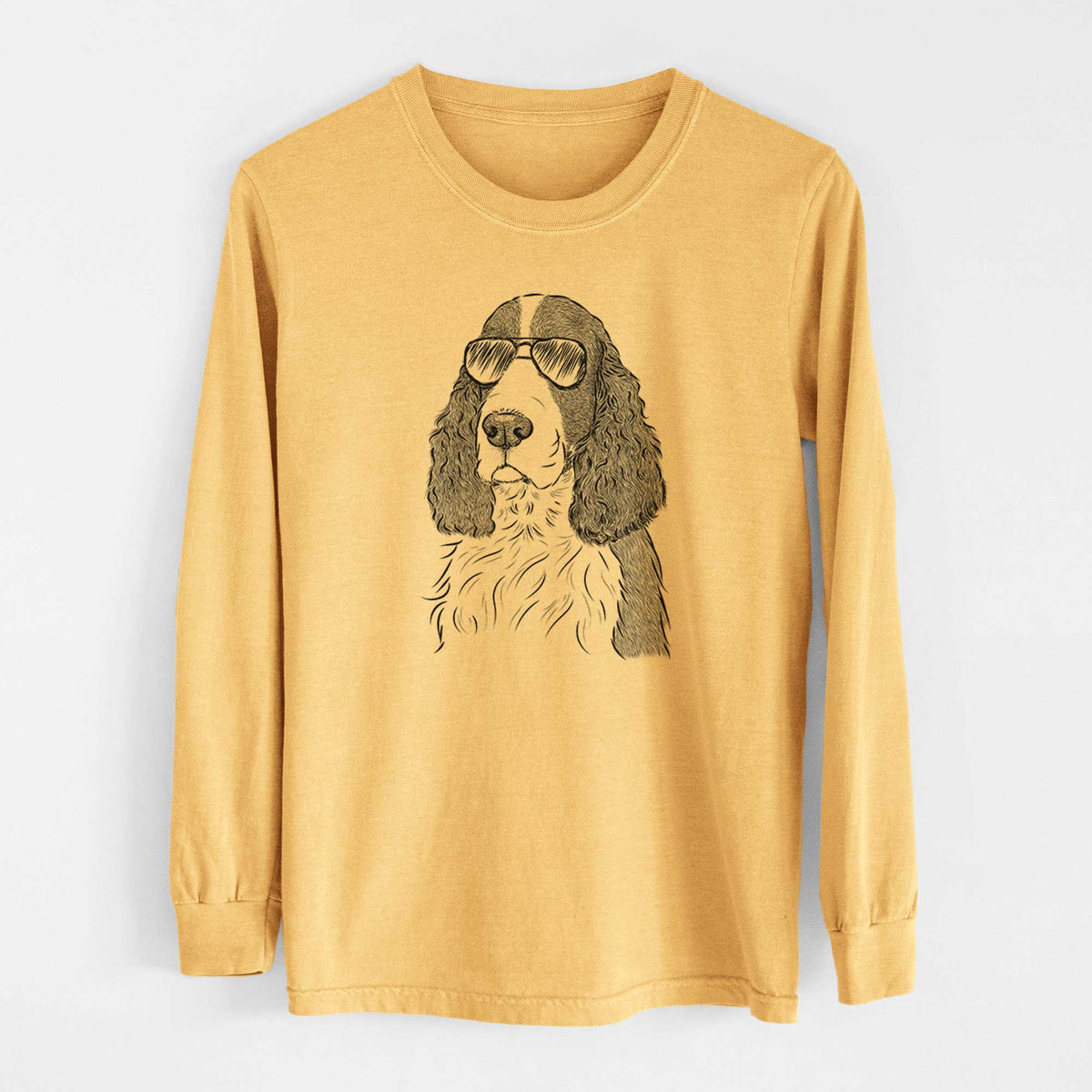 Aviators Quincy the English Springer Spaniel - Heavyweight 100% Cotton Long Sleeve