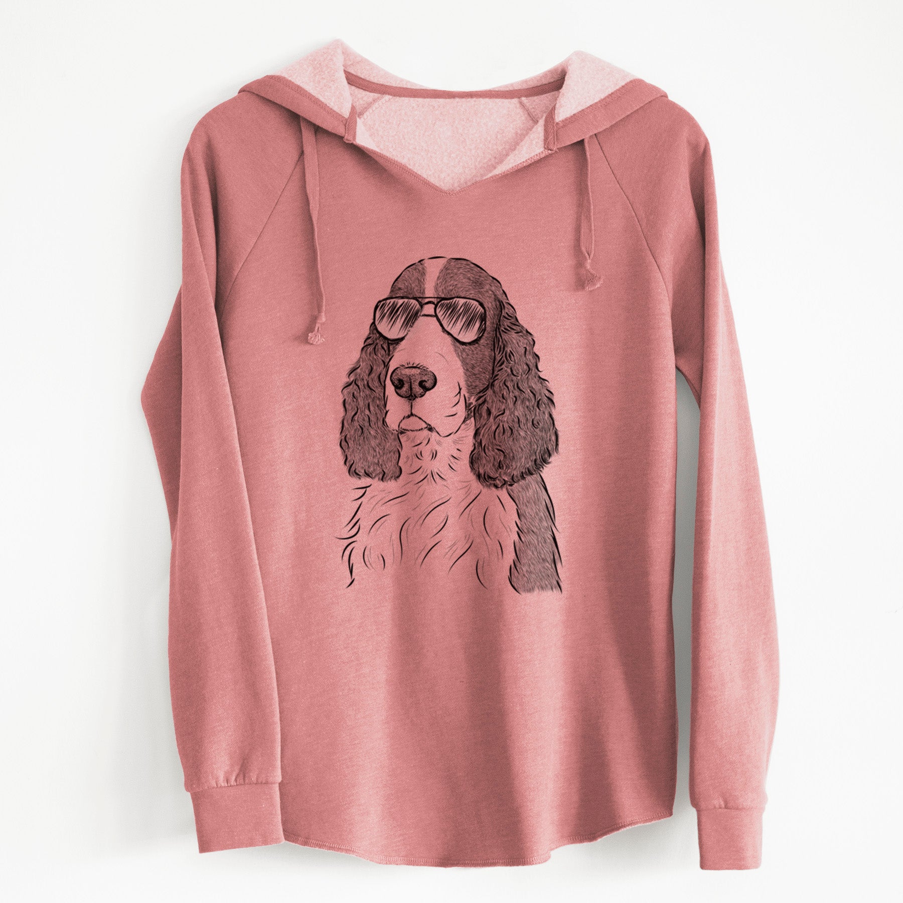 Aviator Quincy the English Springer Spaniel - Cali Wave Hooded Sweatshirt