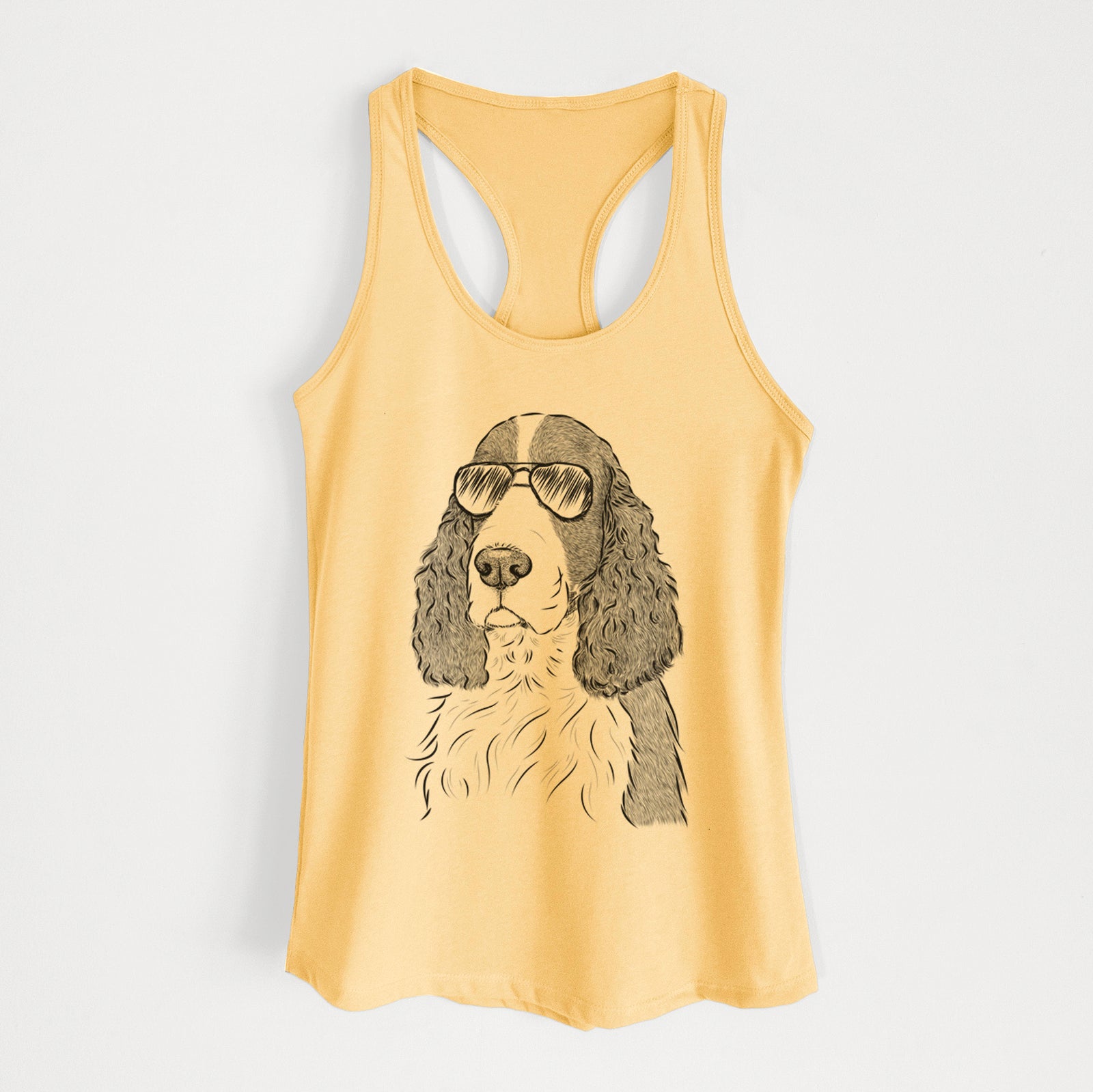 Quincy the English Springer Spaniel - Women's Racerback Tanktop