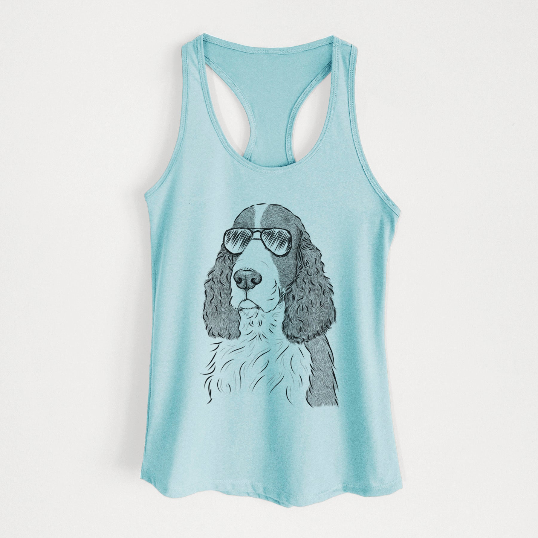 Quincy the English Springer Spaniel - Women's Racerback Tanktop