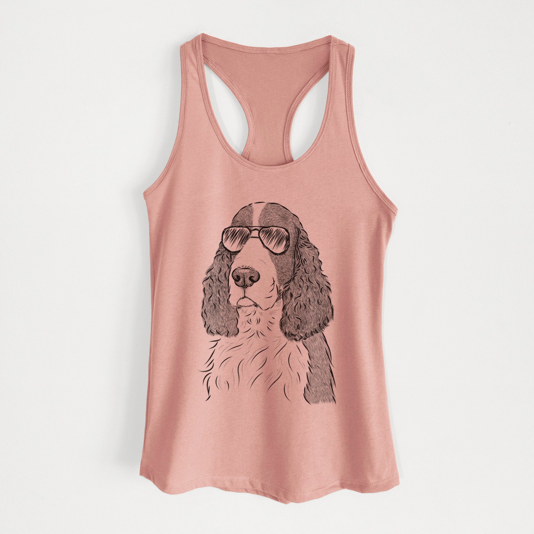 Quincy the English Springer Spaniel - Women's Racerback Tanktop