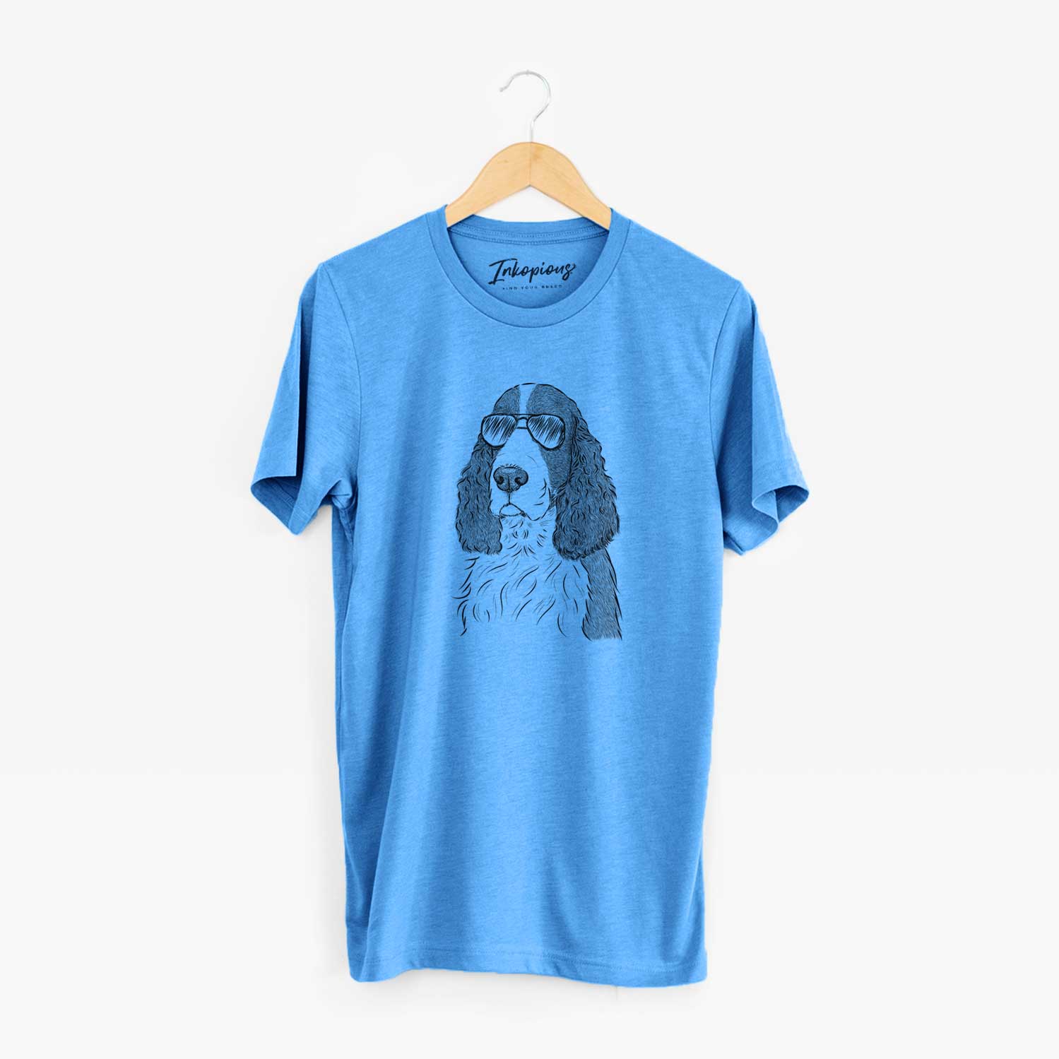 Aviator Quincy the English Springer Spaniel - Unisex Crewneck