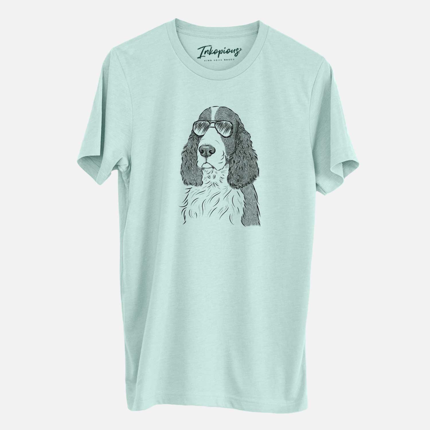 Aviator Quincy the English Springer Spaniel - Unisex Crewneck