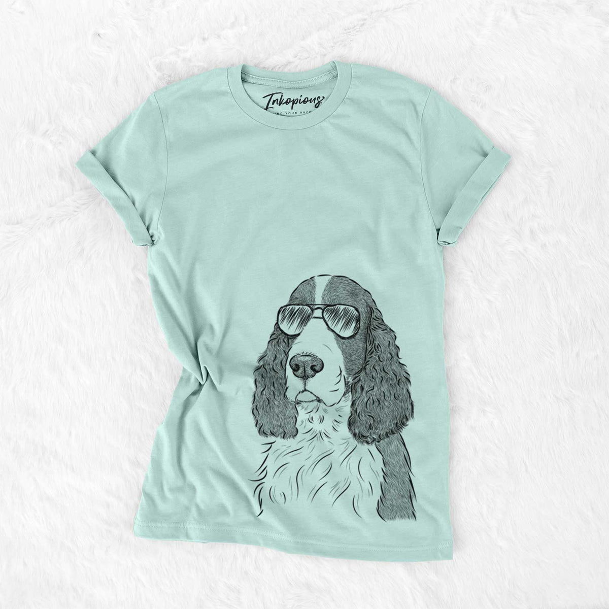 Aviator Quincy the English Springer Spaniel - Unisex Crewneck