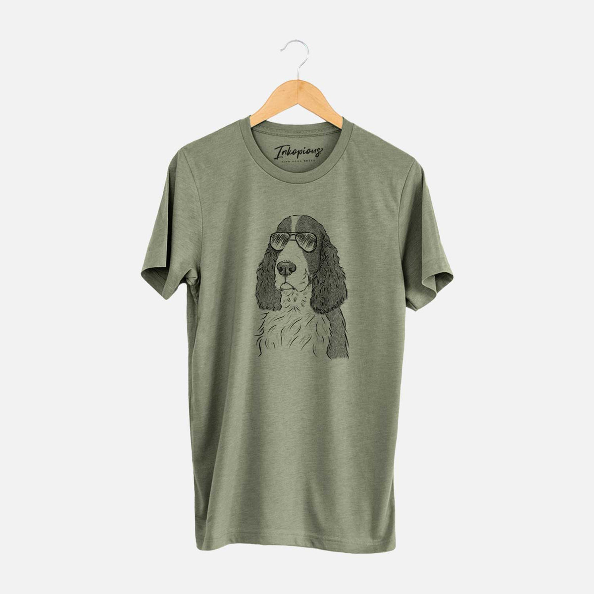 Aviator Quincy the English Springer Spaniel - Unisex Crewneck