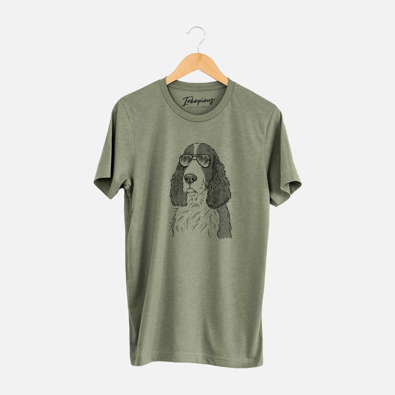 Aviator Quincy the English Springer Spaniel - Unisex Crewneck