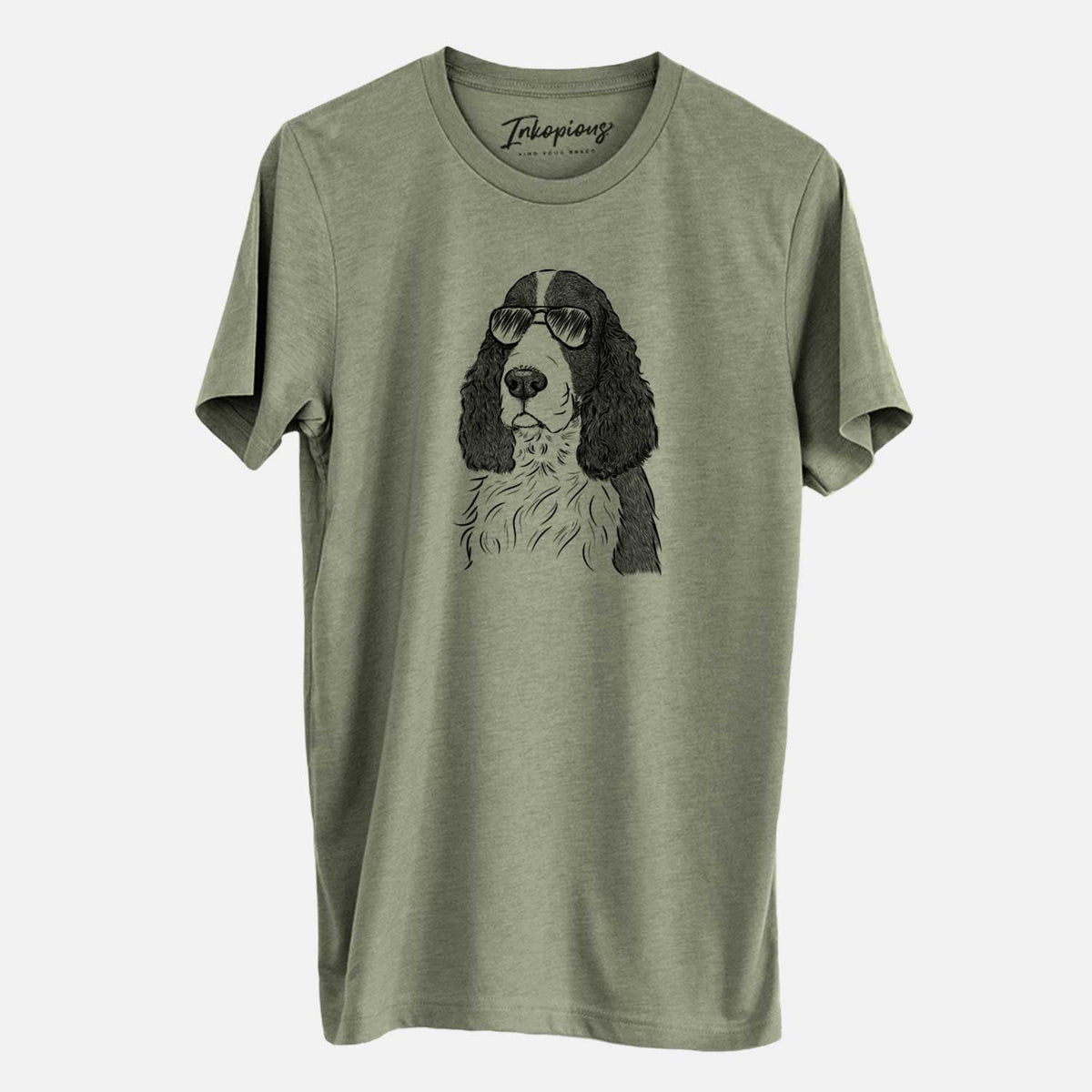 Aviator Quincy the English Springer Spaniel - Unisex Crewneck