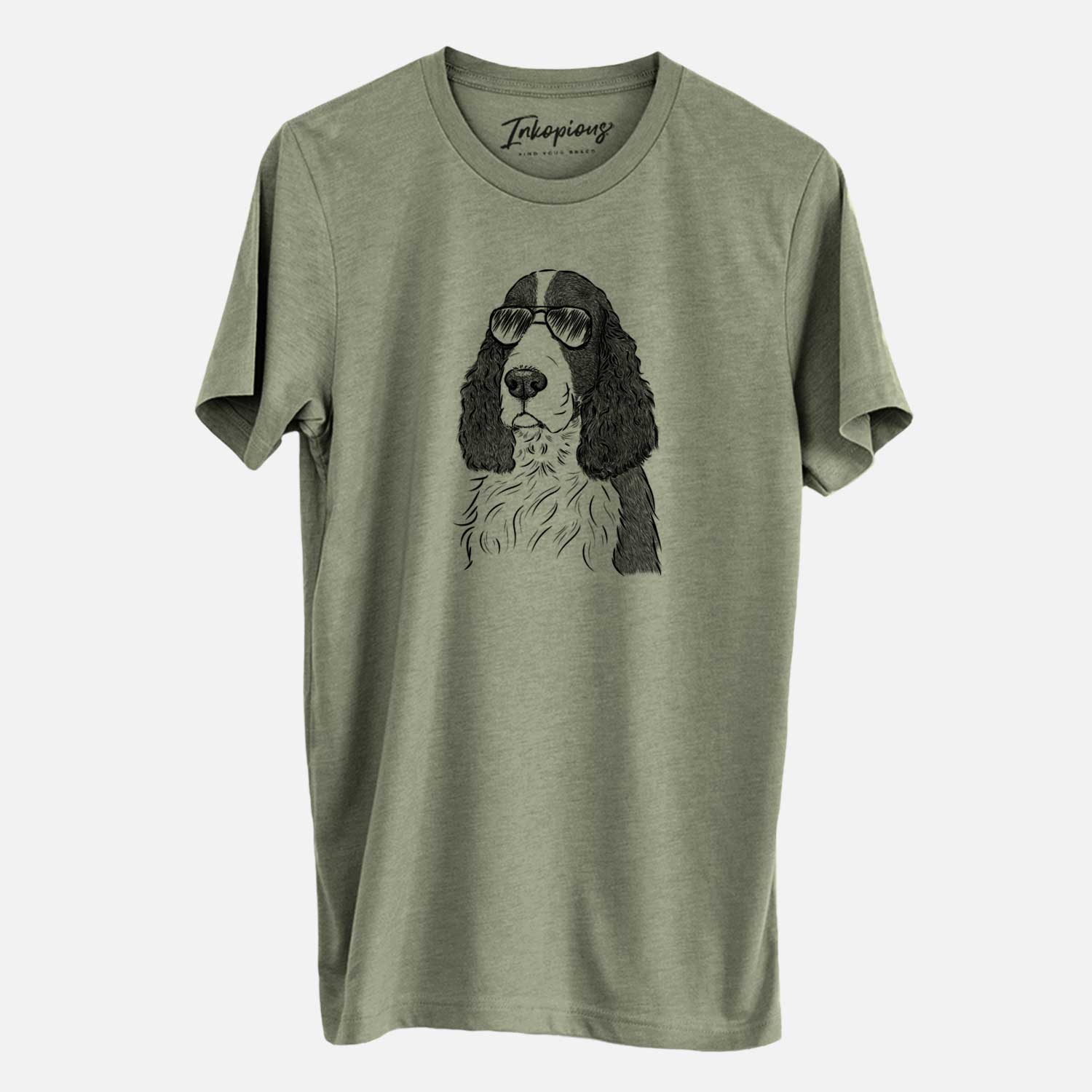 Aviator Quincy the English Springer Spaniel - Unisex Crewneck