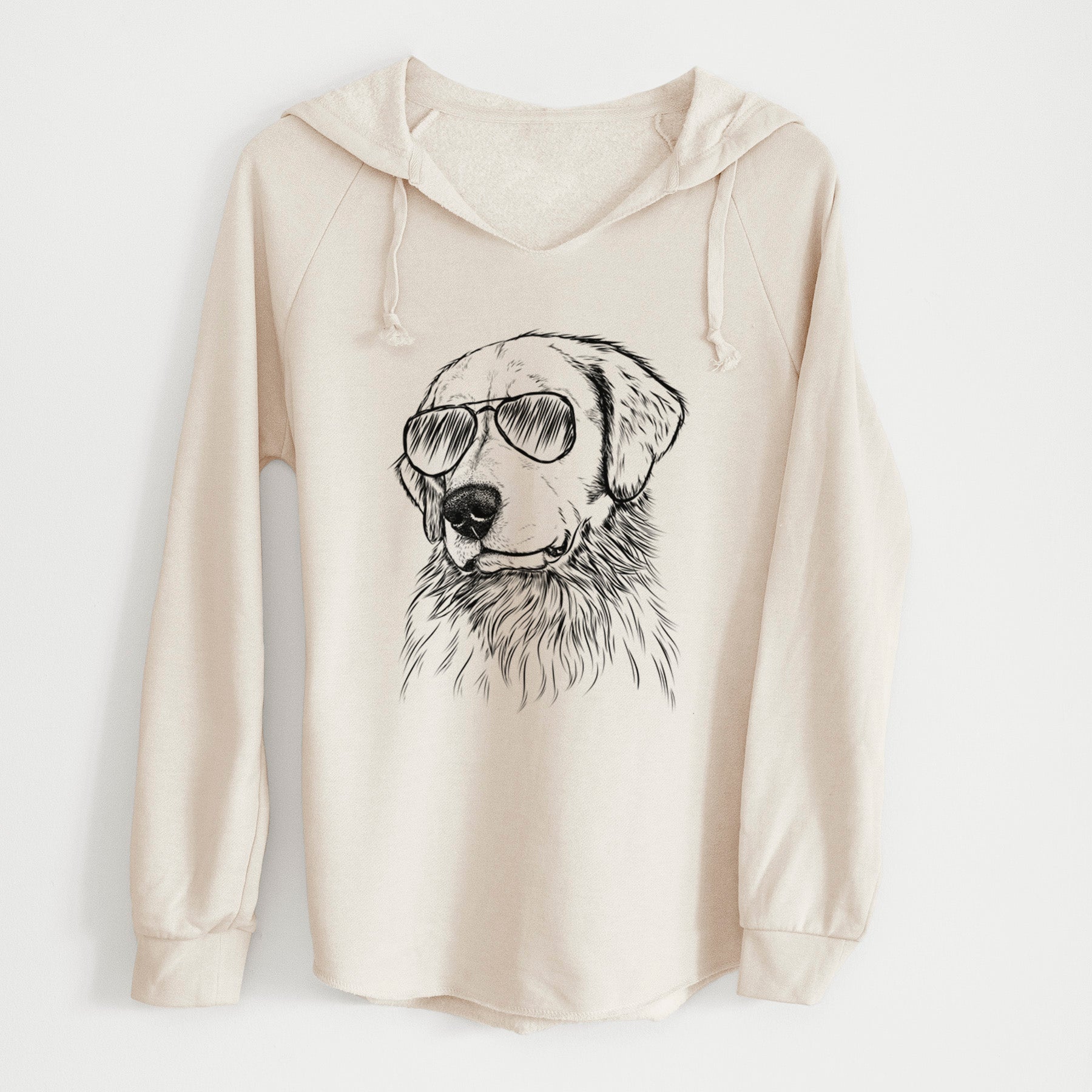 Aviator Quinn the Golden Retriever - Cali Wave Hooded Sweatshirt