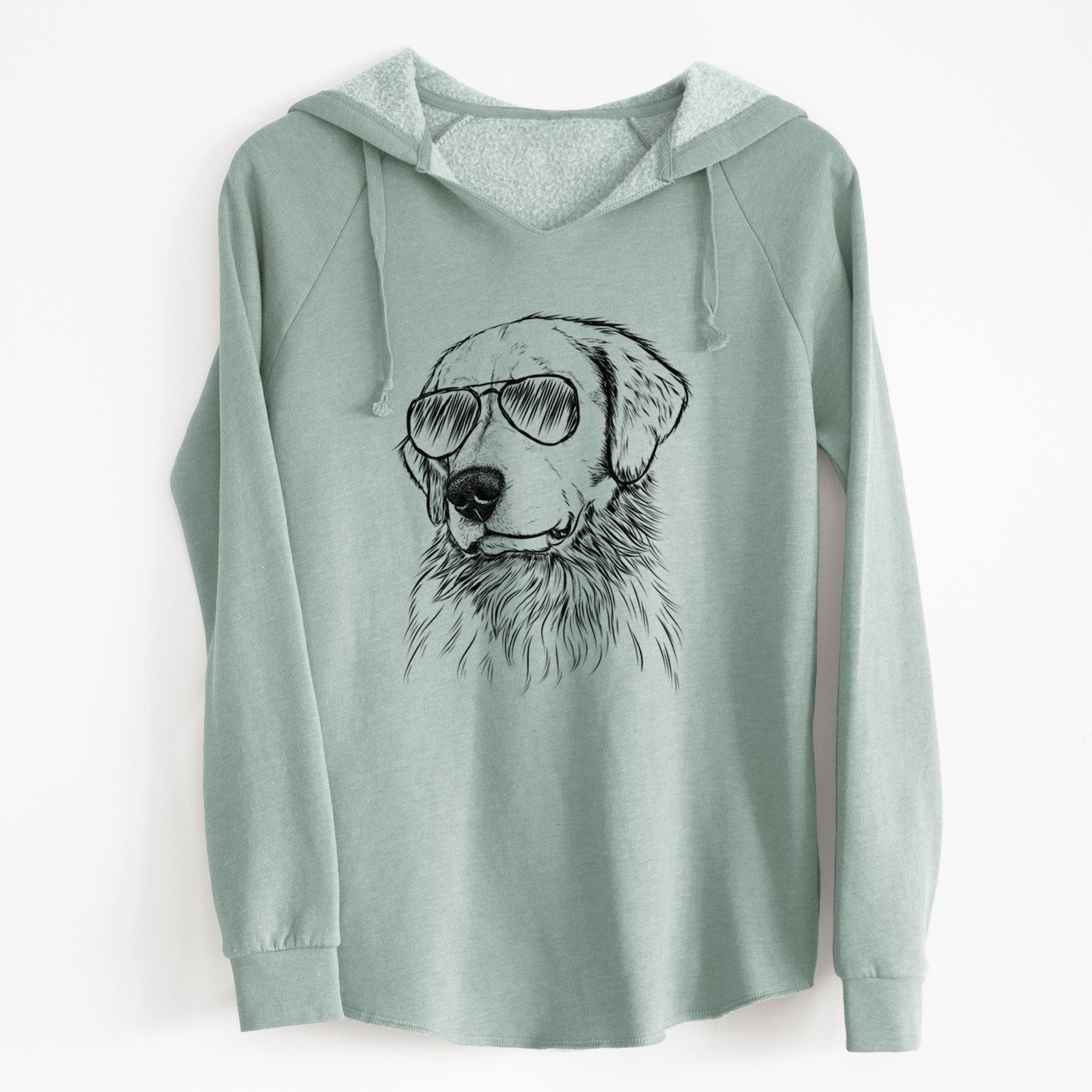Aviator Quinn the Golden Retriever - Cali Wave Hooded Sweatshirt