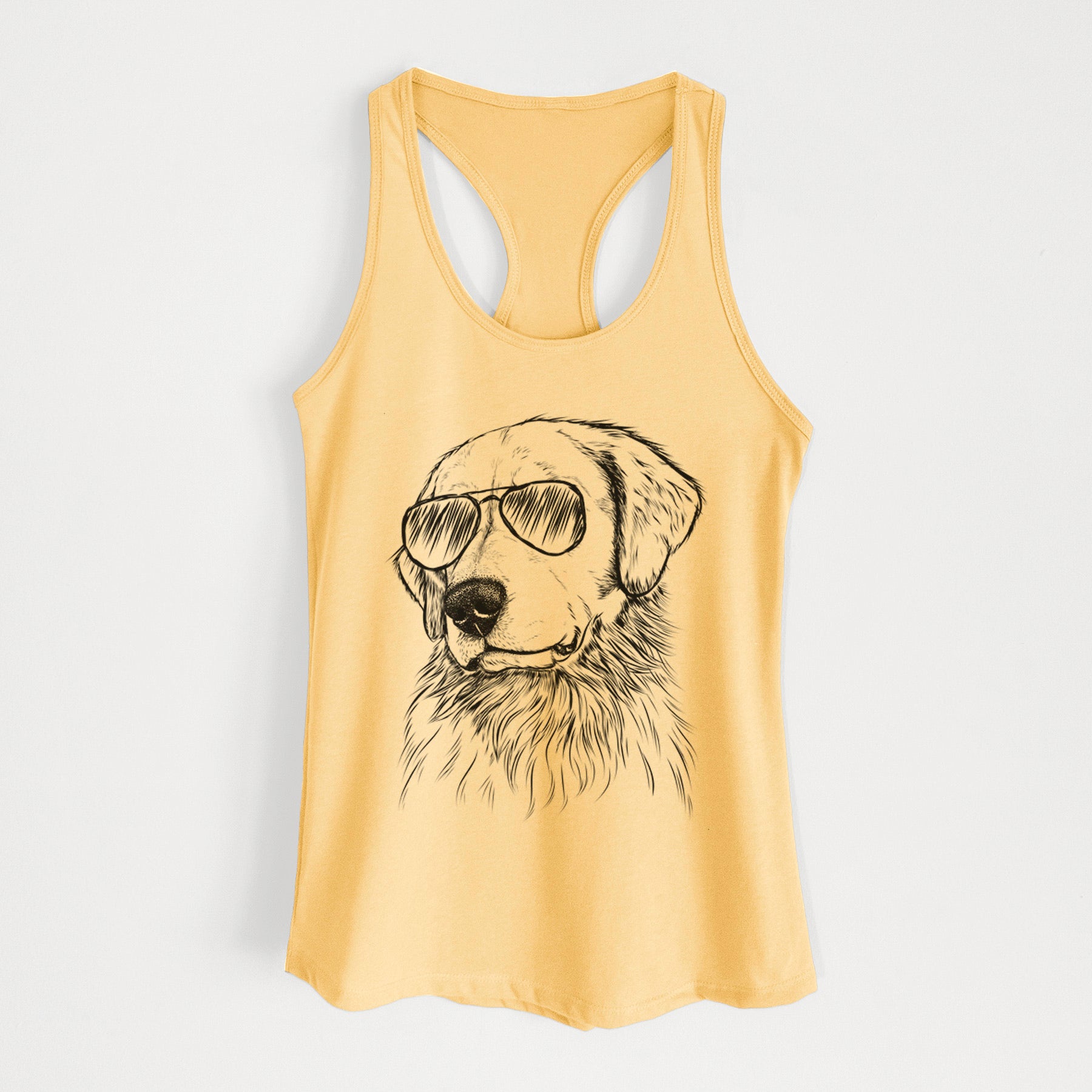 Quinn the Golden Retriever - Women's Racerback Tanktop