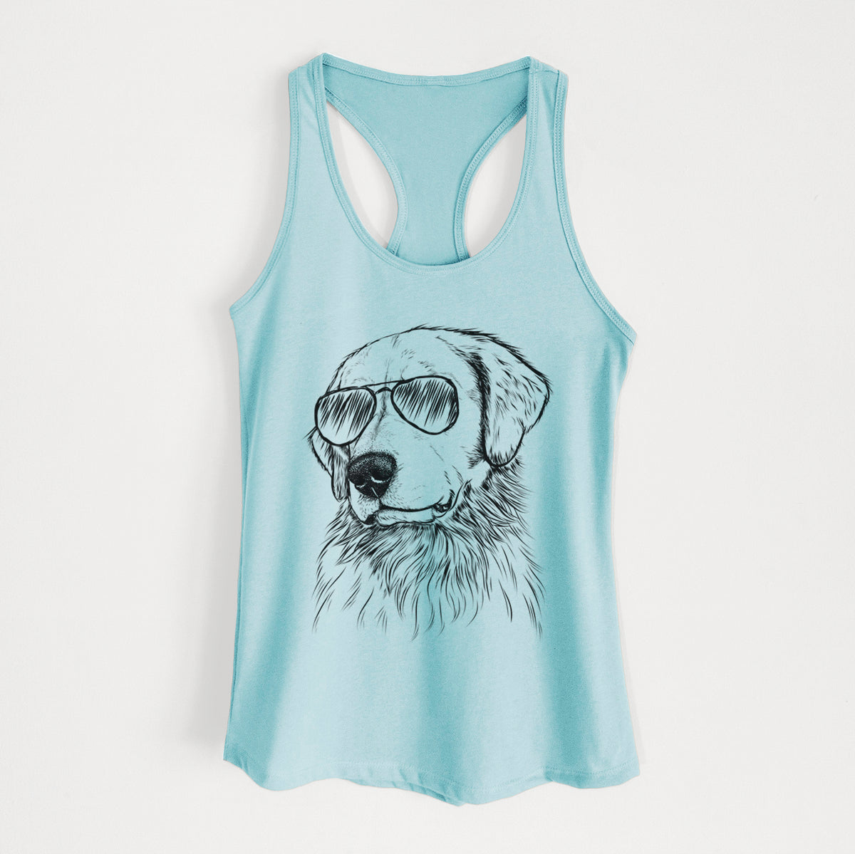 Quinn the Golden Retriever - Women's Racerback Tanktop