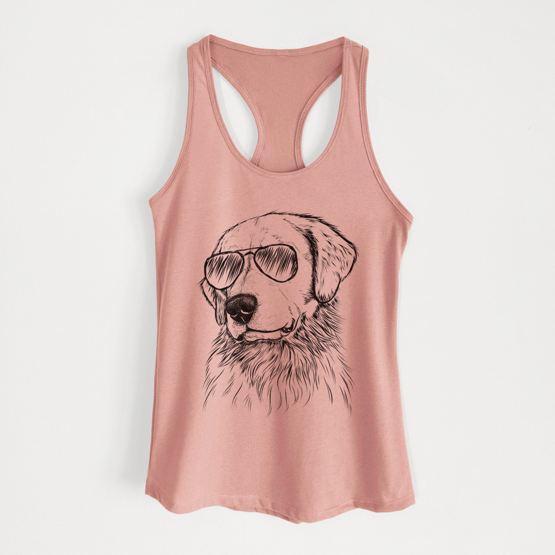 Quinn the Golden Retriever - Women's Racerback Tanktop