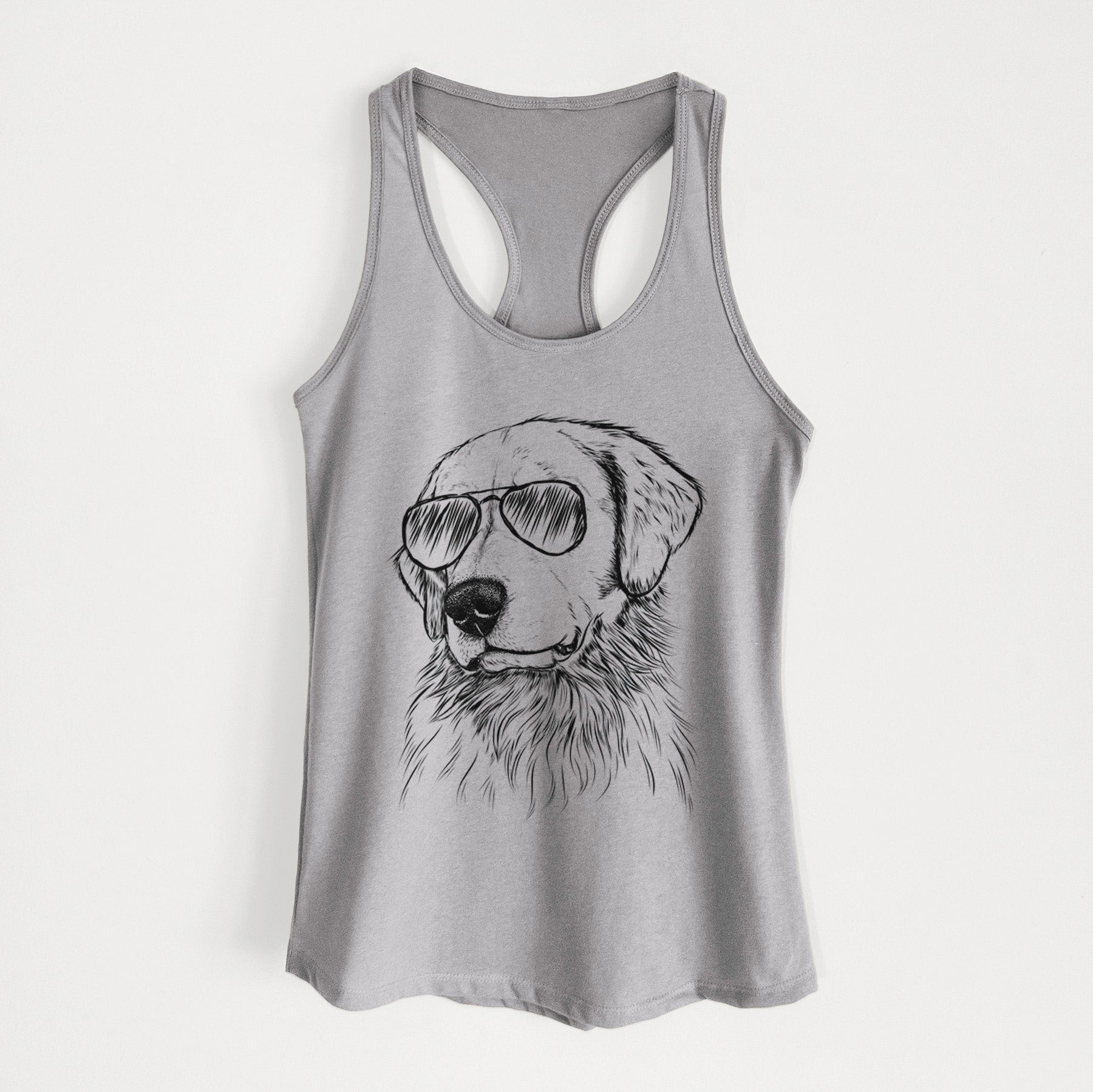 Quinn the Golden Retriever - Women's Racerback Tanktop