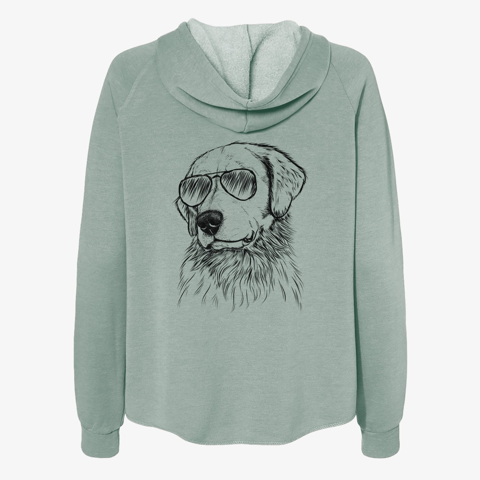 Quinn the Golden Retriever - Women's Cali Wave Zip-Up Sweatshirt