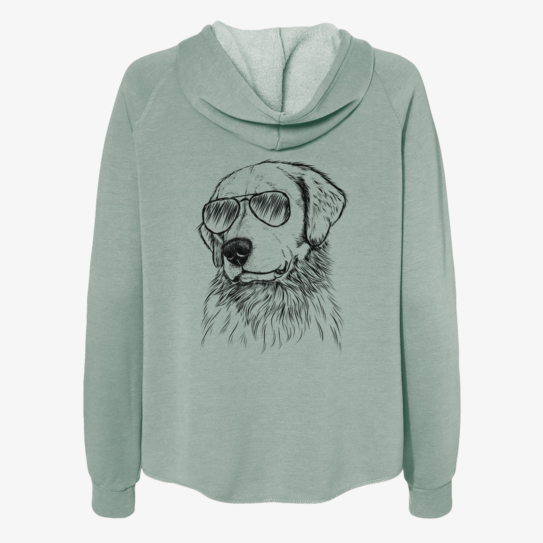 Quinn the Golden Retriever - Women's Cali Wave Zip-Up Sweatshirt
