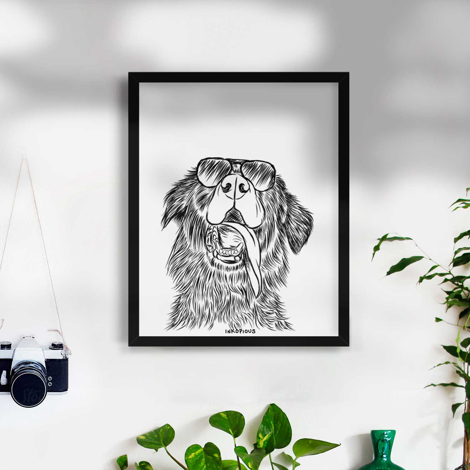 Quint the Mixed Breed Art Print