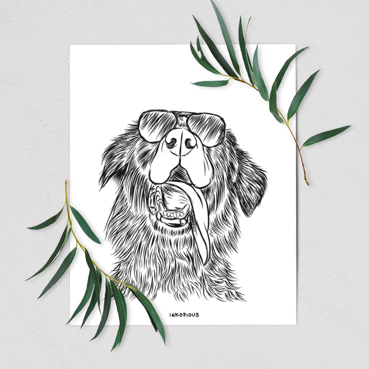 Quint the Mixed Breed Art Print