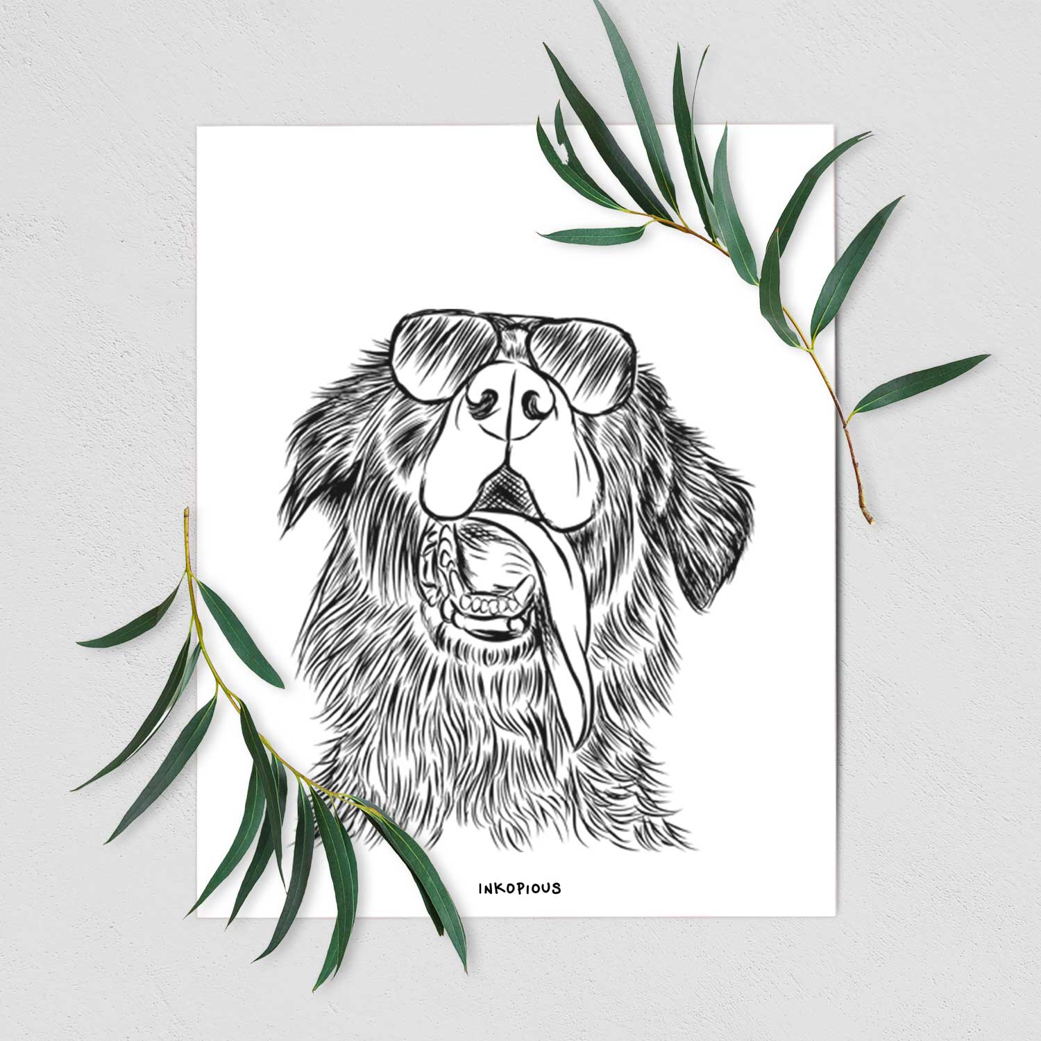 Quint the Mixed Breed Art Print