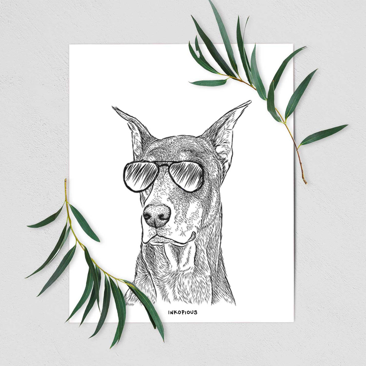 RJ the Doberman Pinscher Art Print