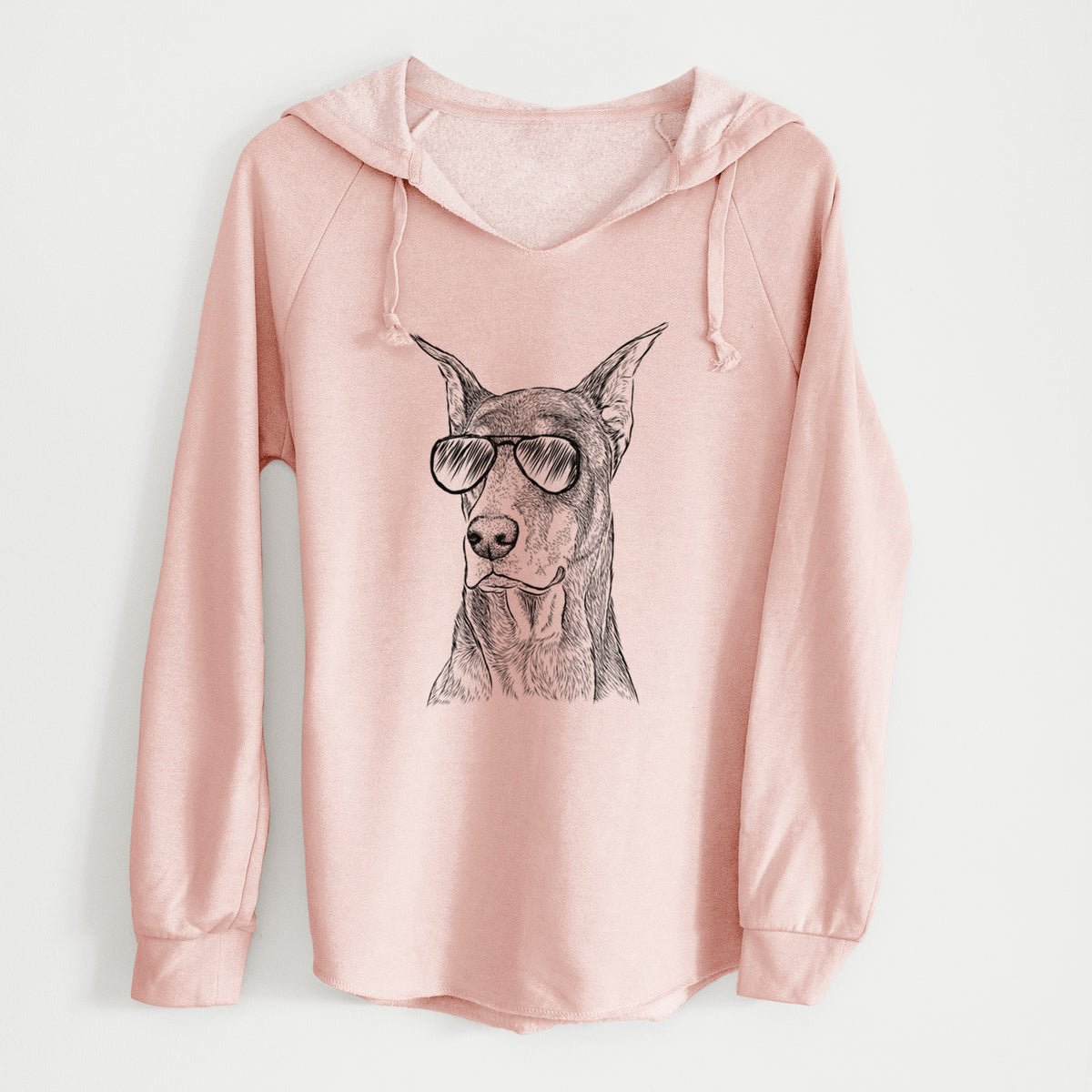 Aviator RJ the Doberman Pinscher - Cali Wave Hooded Sweatshirt