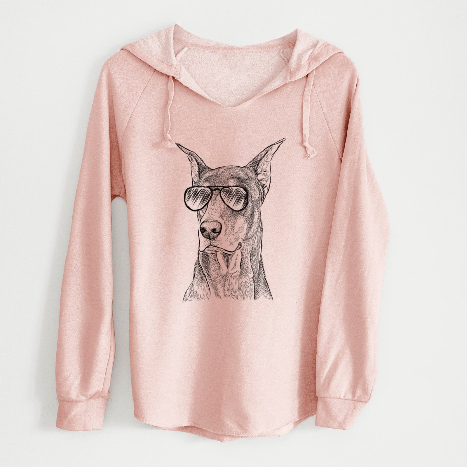 Aviator RJ the Doberman Pinscher - Cali Wave Hooded Sweatshirt